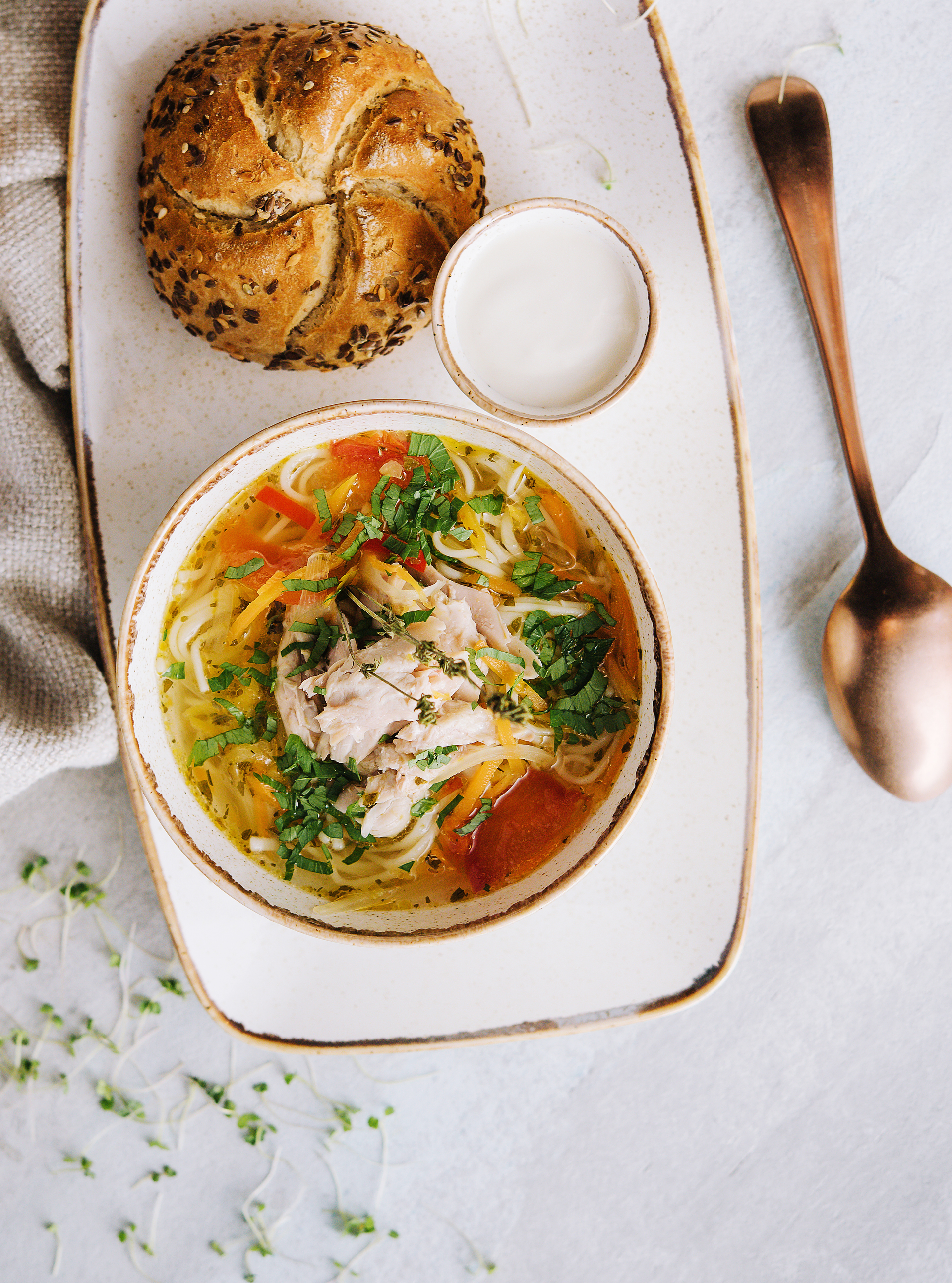 Polish Rosół with Chicken and Parsley