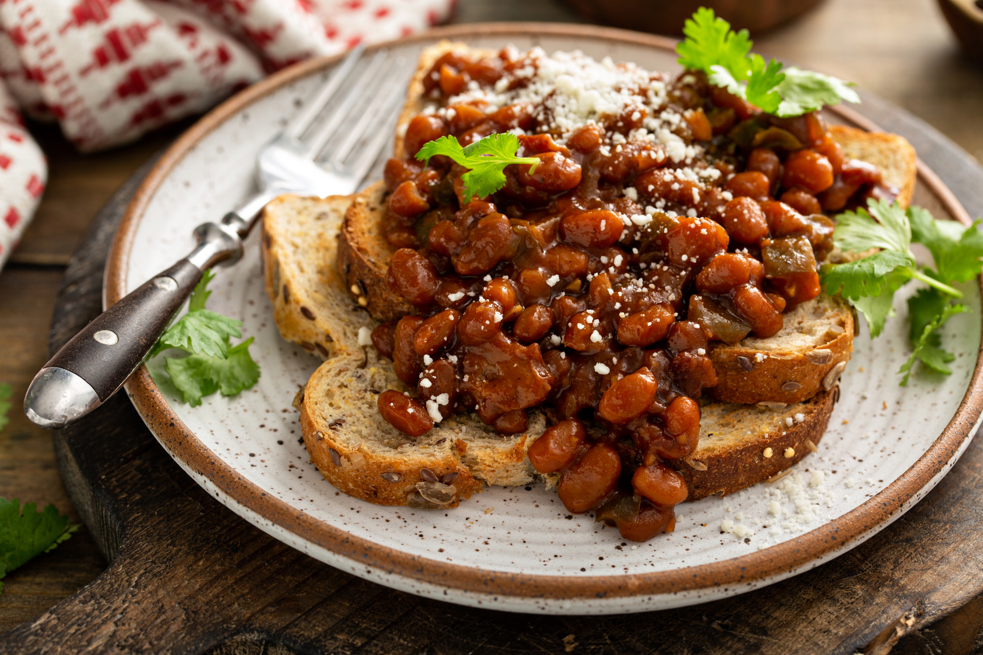 Portuguese Bean and Chorizo Stew with Garlic Toast