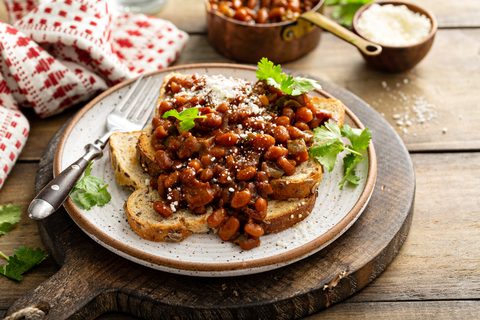 Portuguese Bean and Chorizo Stew with Garlic Toast