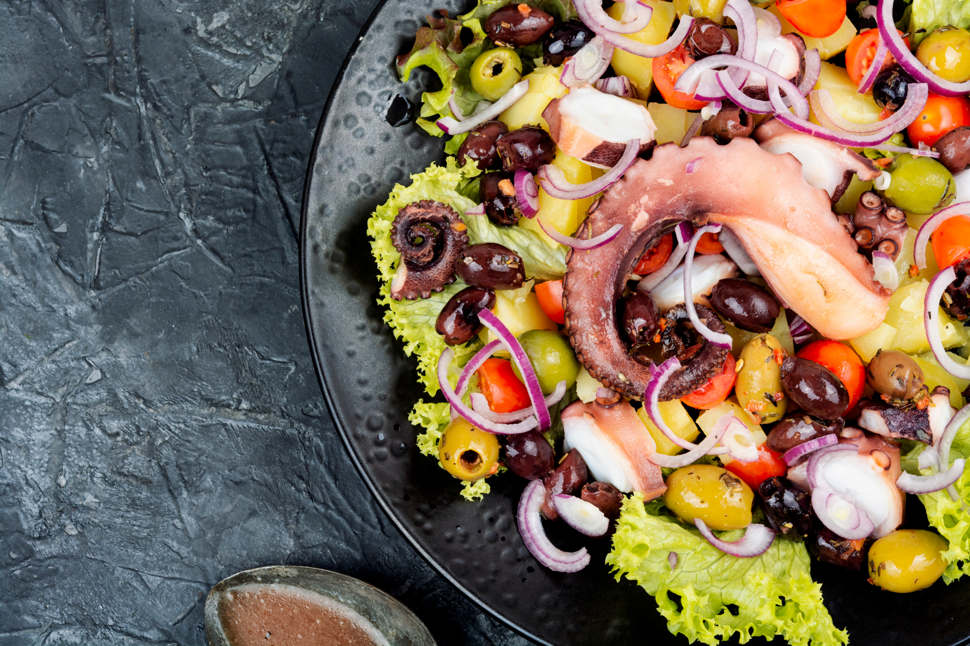 Portuguese Marinated Octopus Salad with Olives and Capers