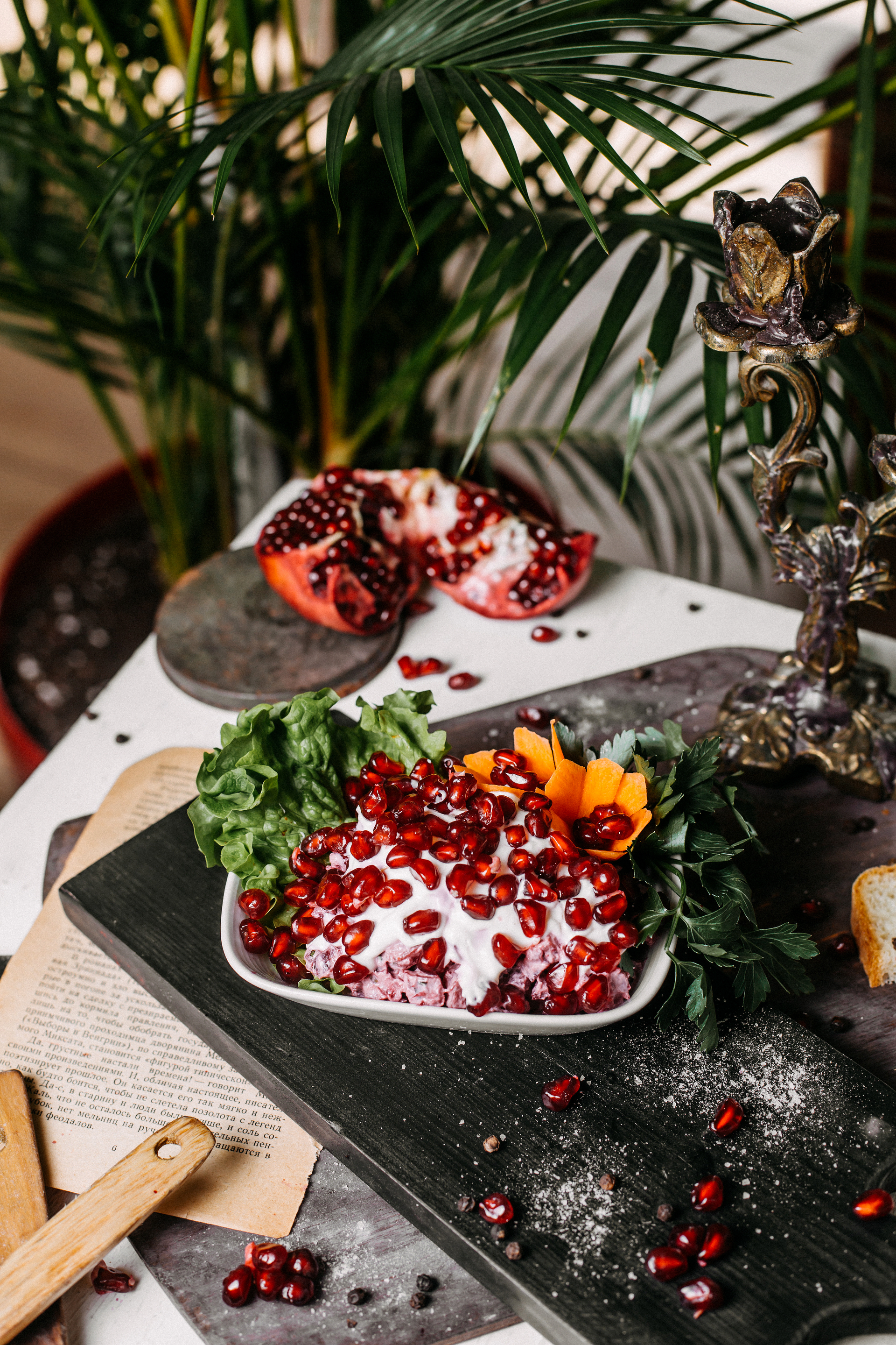 Refreshing Persian Date Shirazi Salad with Pomegranate Arils