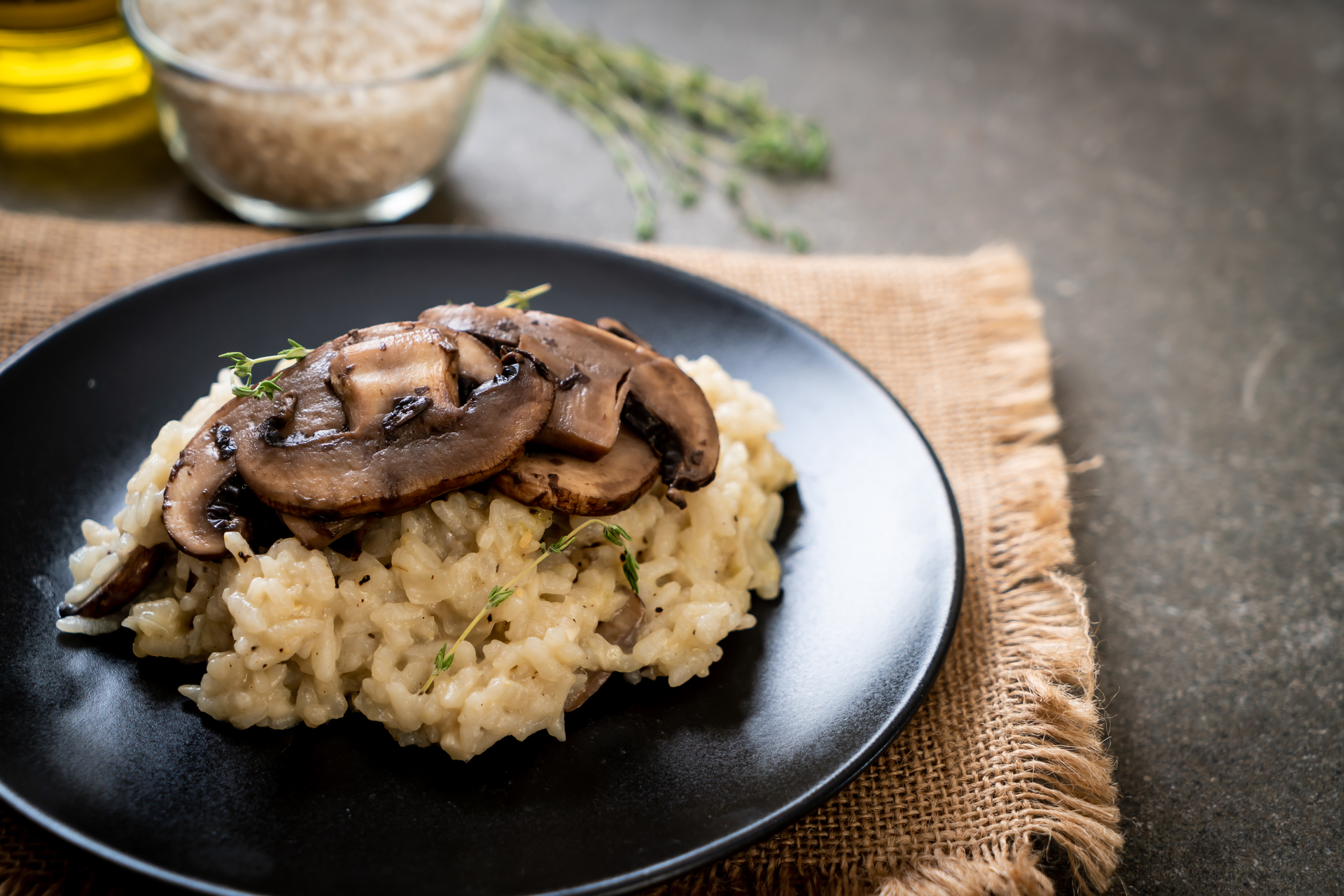 Rich Italian Porcini and Truffle Oil Risotto