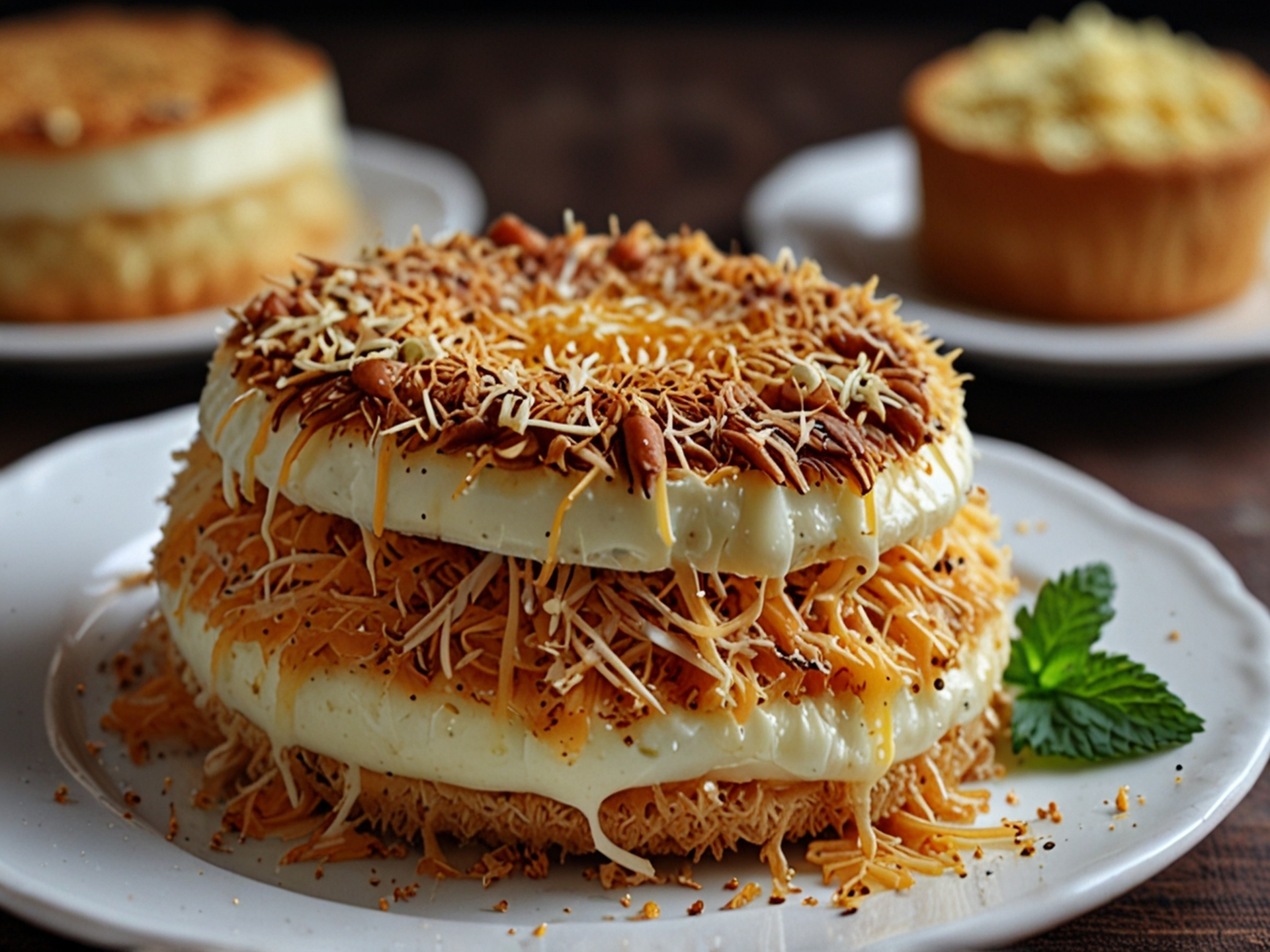 Rich Lebanese Knafeh with Creamy Ashta Filling