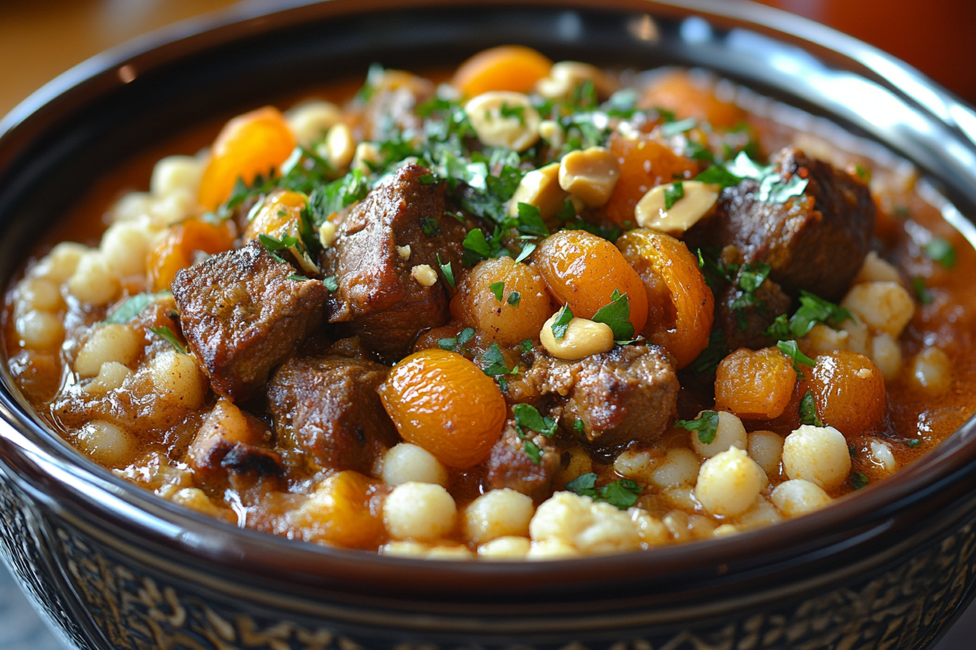 Rich Moroccan Lamb Knuckles with Chickpea Stew
