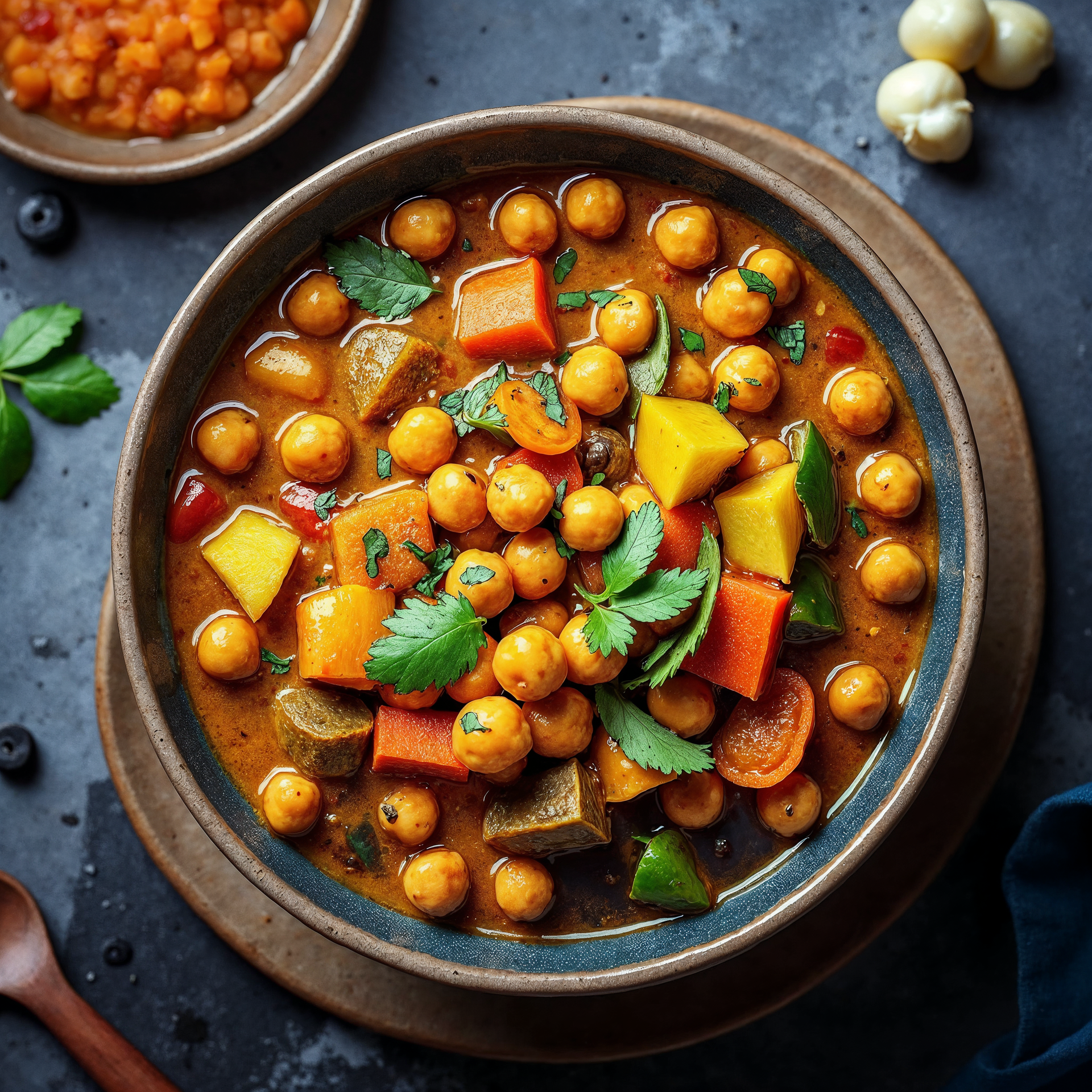 Roasted Ethiopian Chickpea and Butternut Squash Stew with Berbere Drizzle