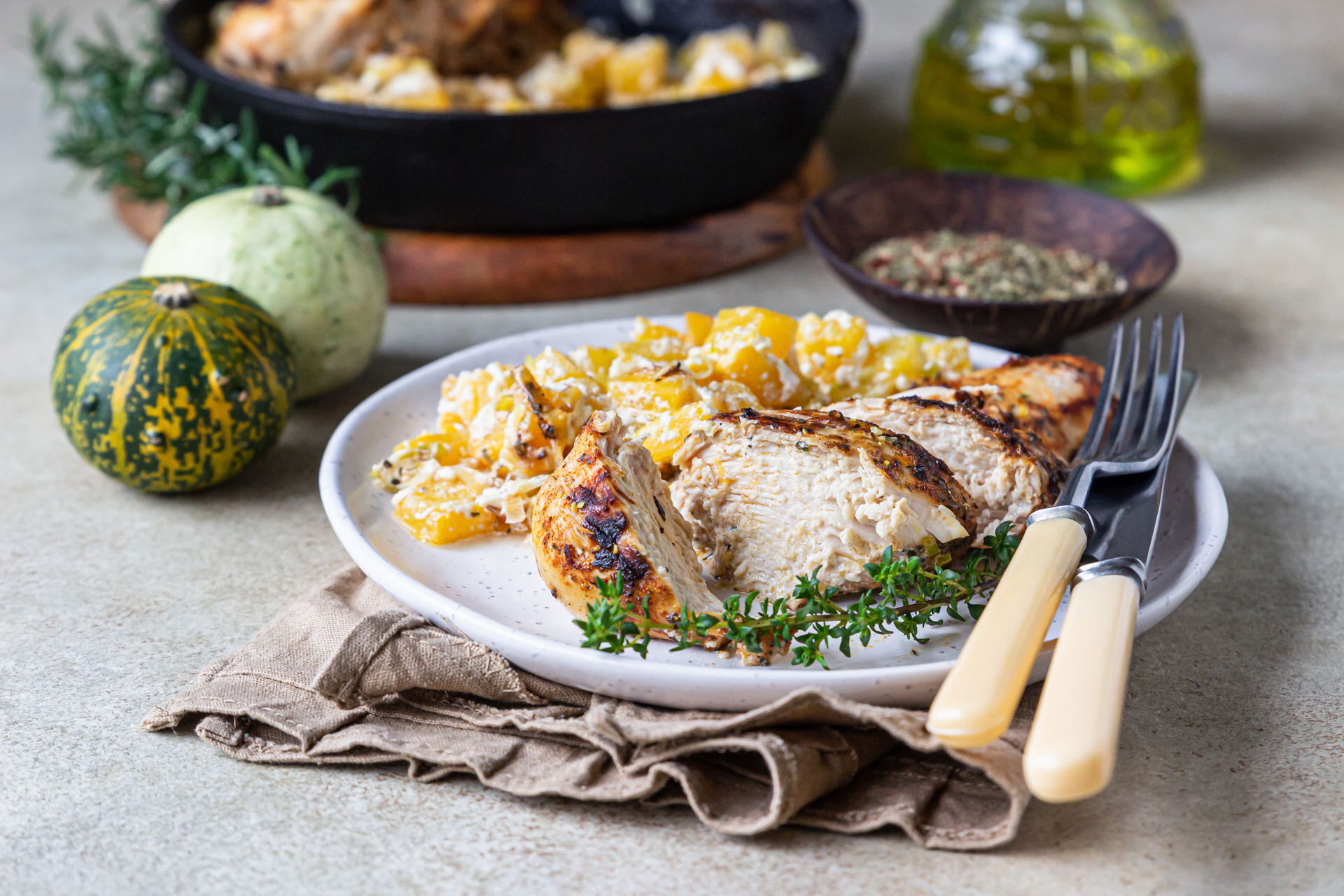 Roasted Greek Lemon Chicken with Orzo