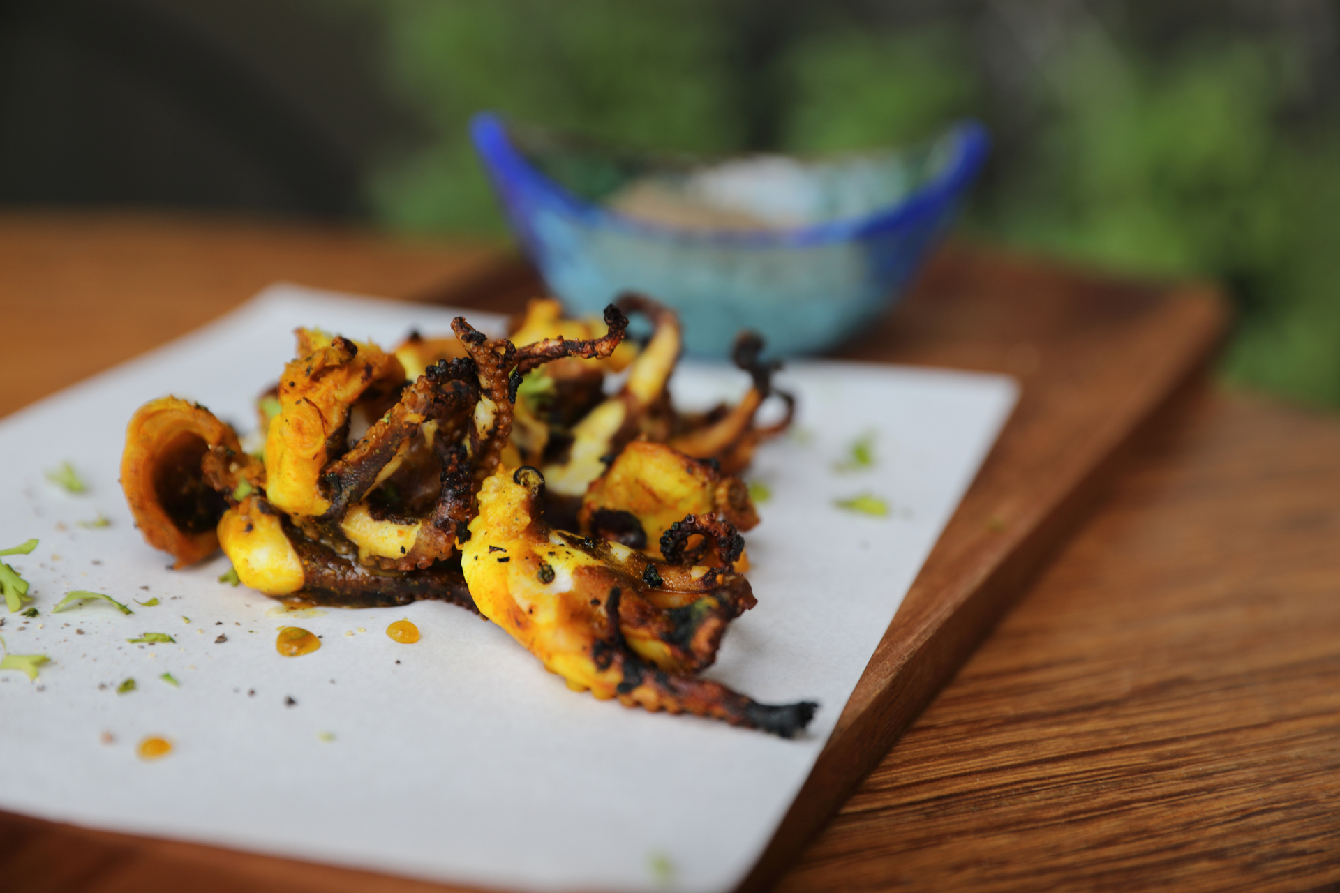 Roasted Peruvian Amazonian Fungi with Aji Panca Drizzle