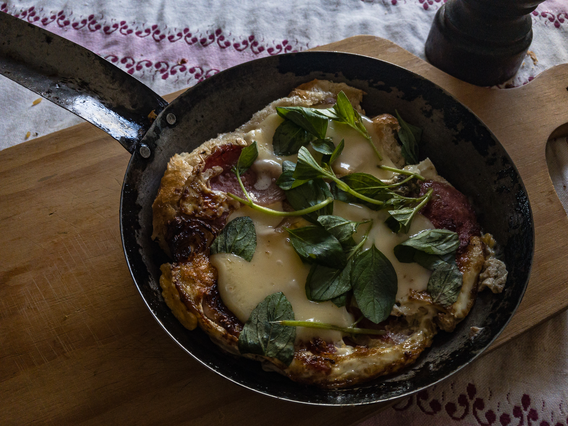Rustic Argentinian Provoleta with Herbs and Garlic
