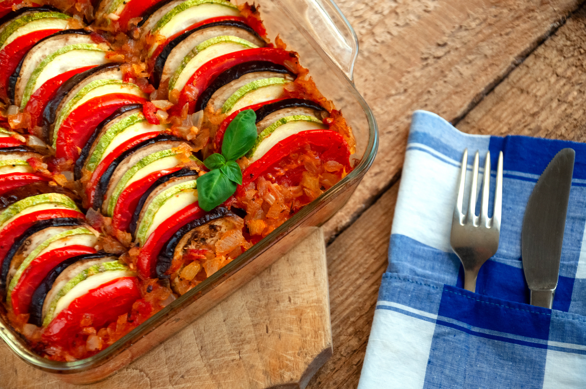 Rustic French Ratatouille with Heirloom Tomatoes