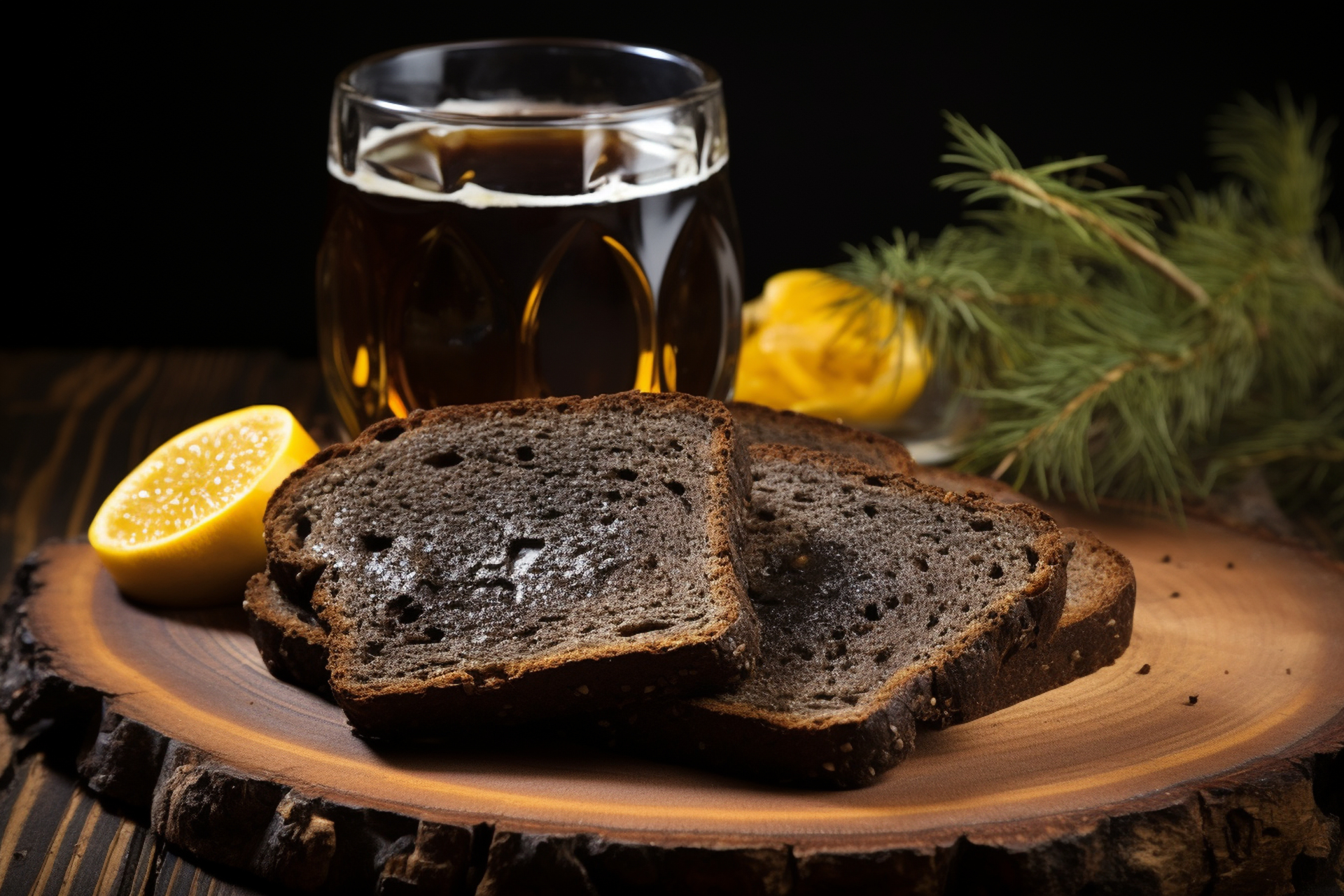 Rustic Irish Guinness Brown Bread with Honey Butter