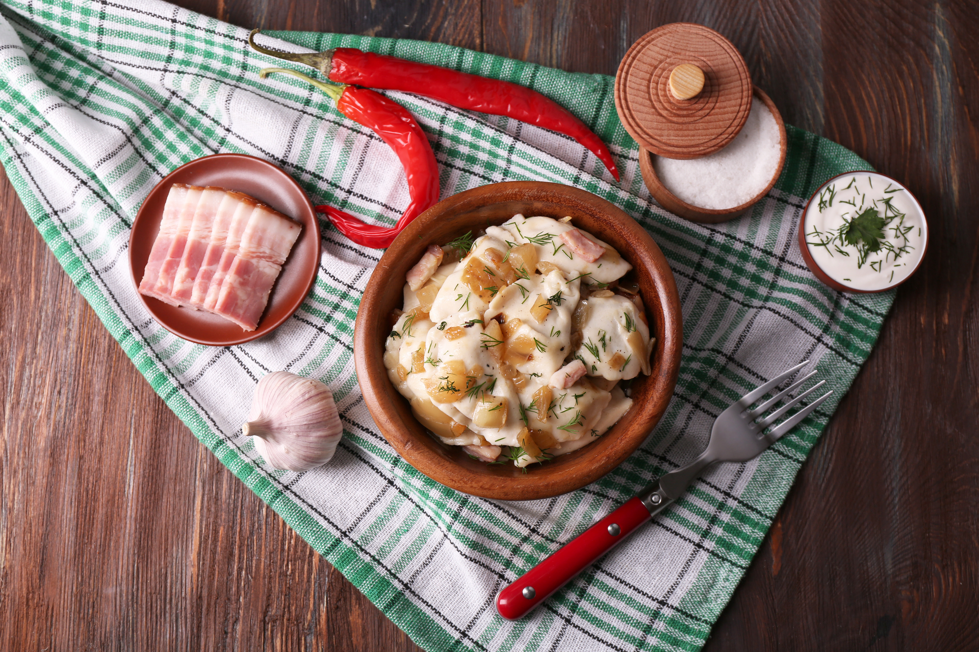 Rustic Slovakian Bryndzové Halušky with Bacon and Chives