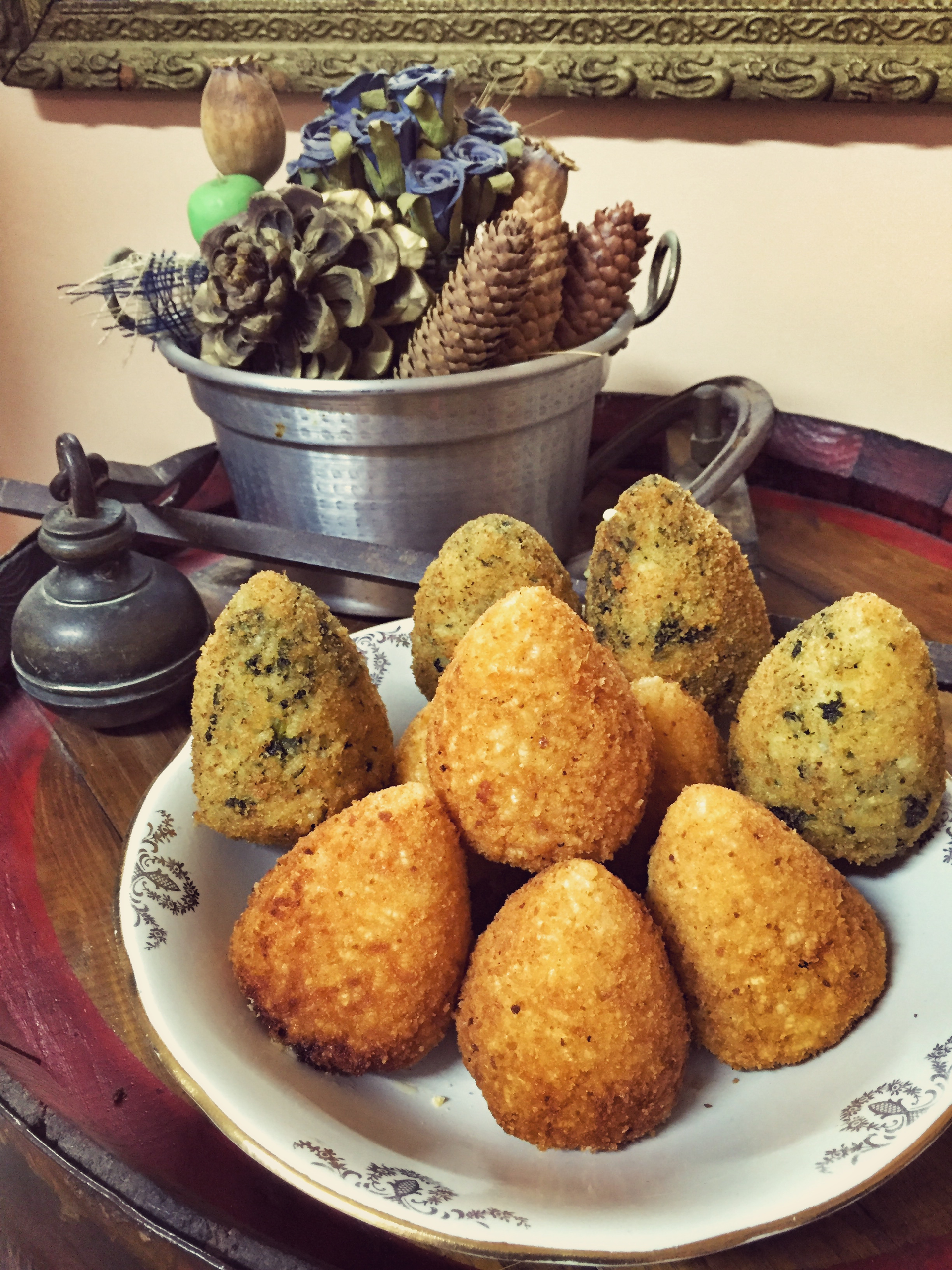 Saffron-Infused Sicilian Arancini with Parmesan and Peas