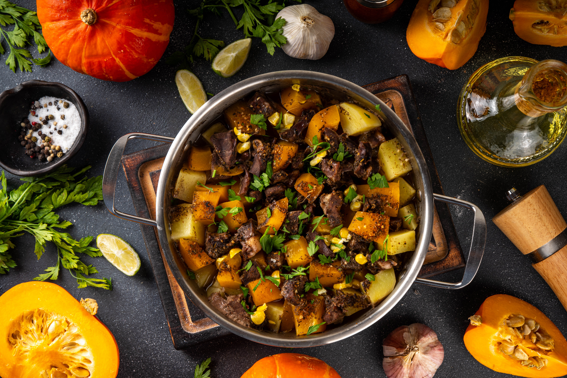 Savory Argentine Carbonada Criolla with Beef and Pumpkin