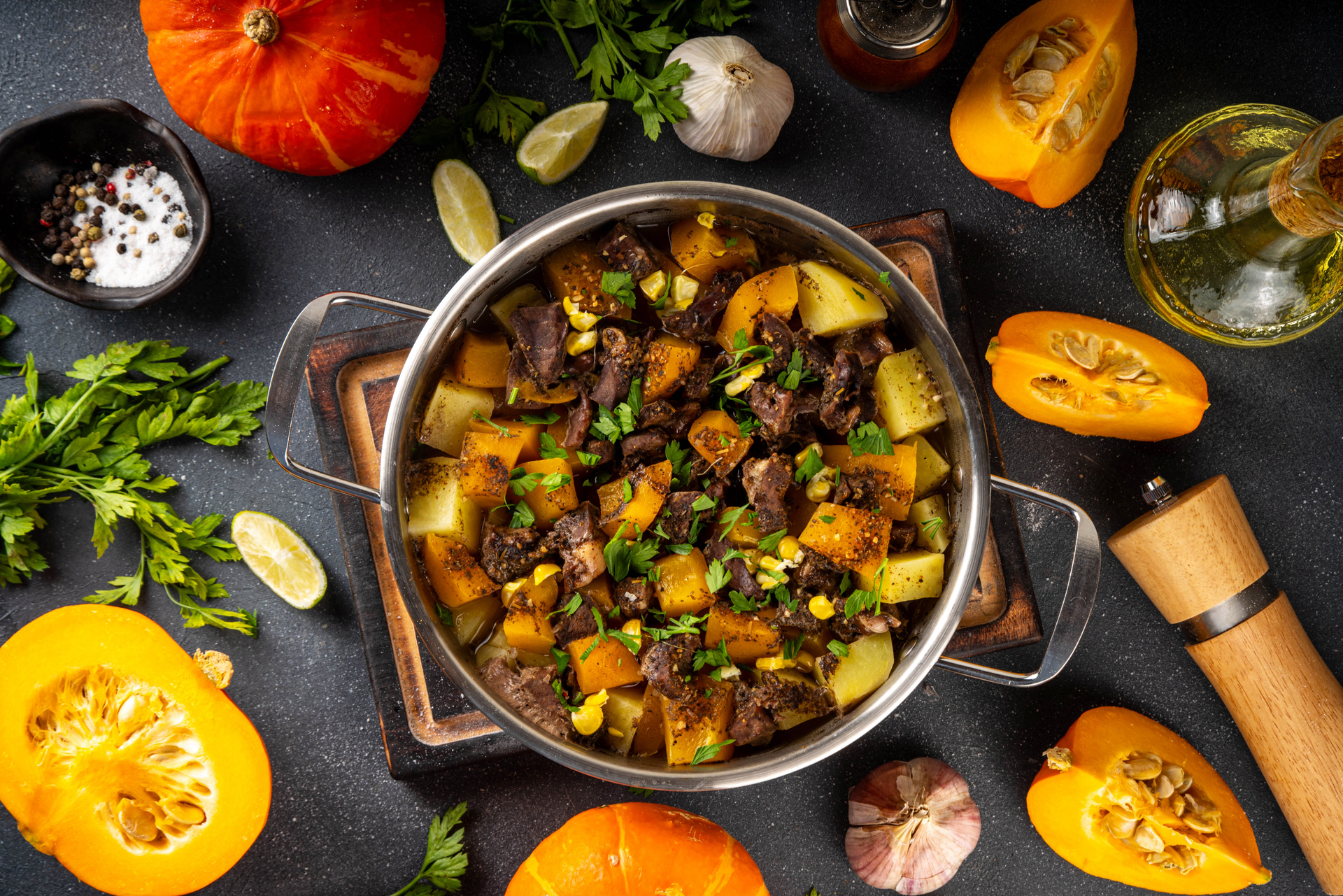Savory Argentine Carbonada Criolla with Beef and Pumpkin