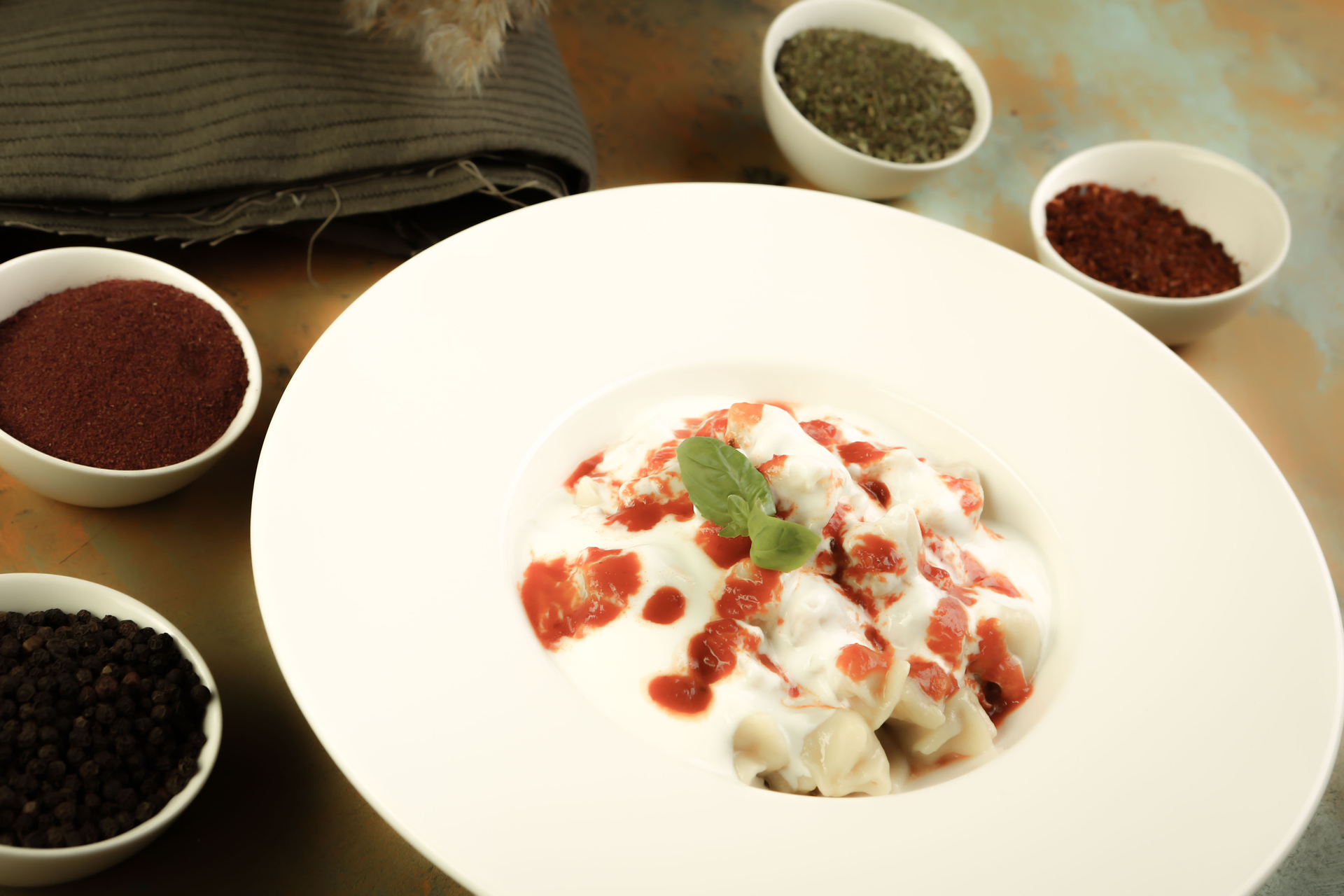 Savory Armenian Manti with Garlic Yogurt and Sumac Butter