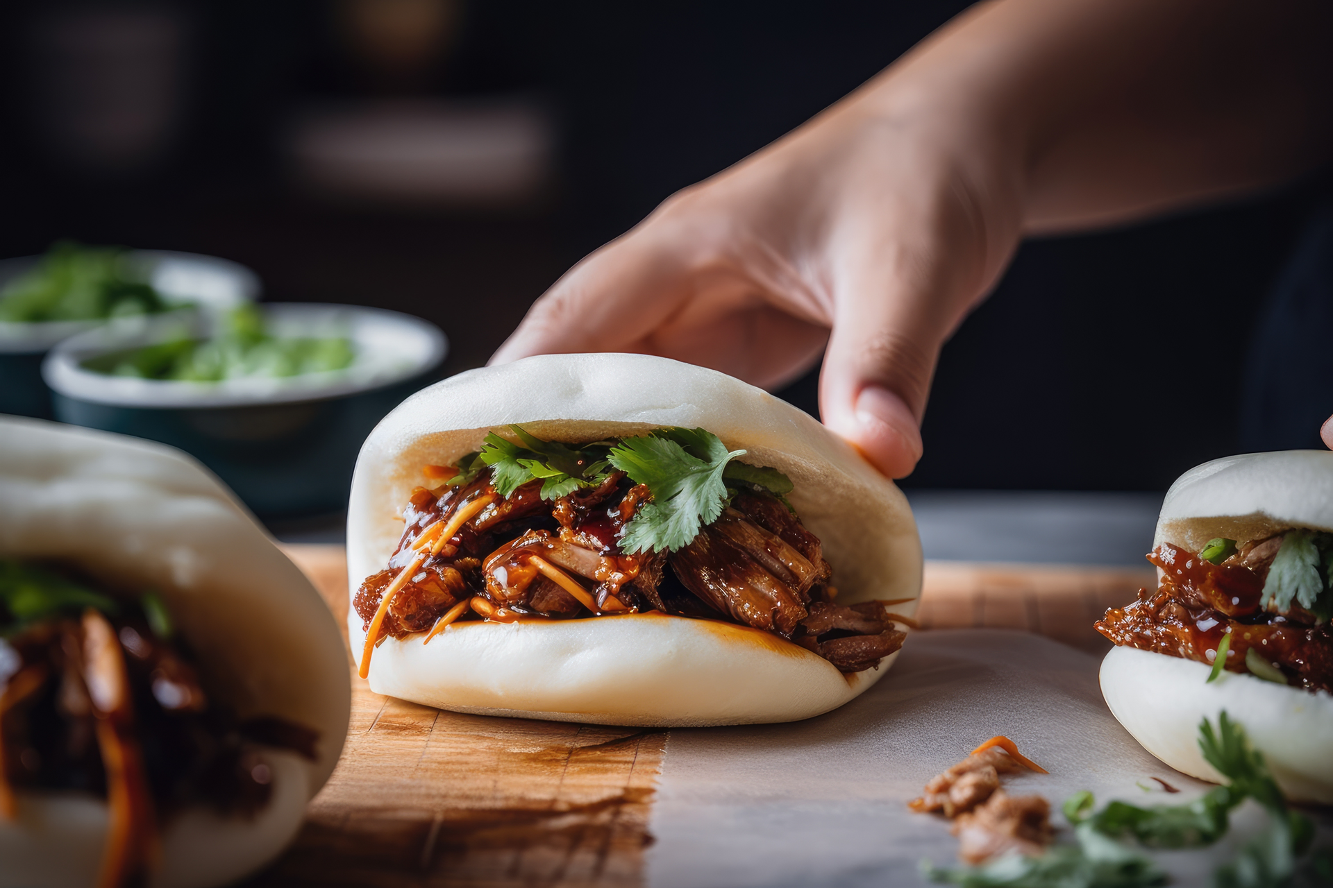 Savory Chinese Bao Buns with Braised Pork Belly