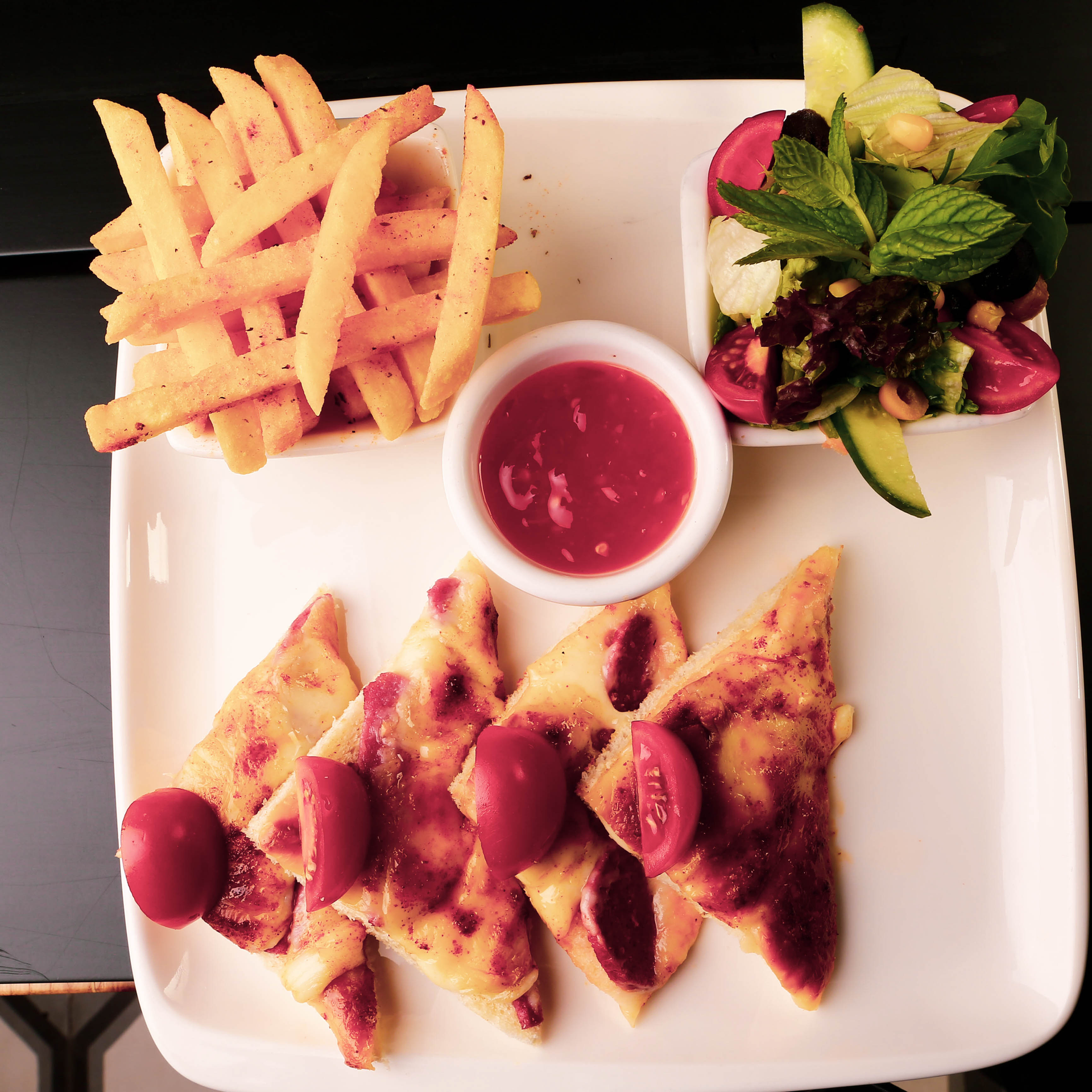 Savory Cypriot Halloumi Fries with Pomegranate Molasses