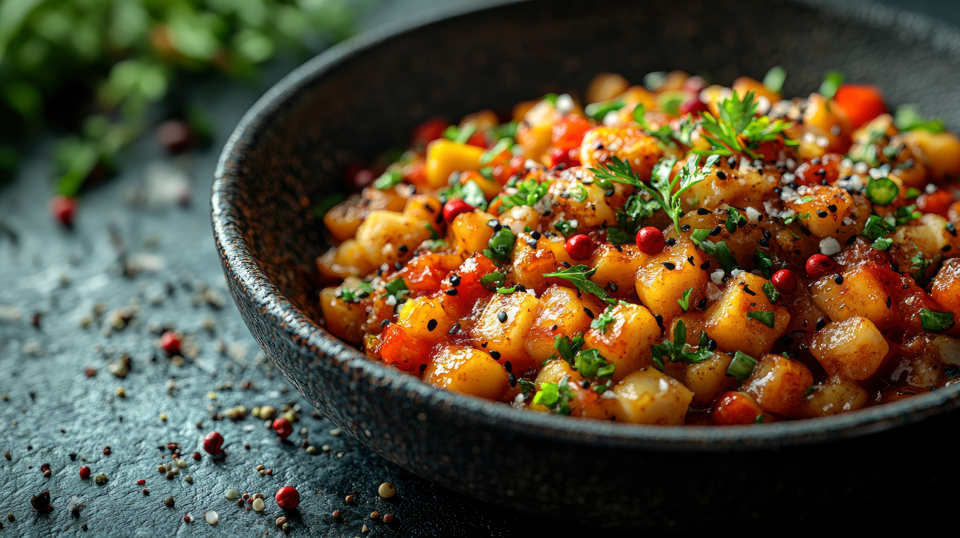 Savory Ethiopian Chickpea Tofu Stir Fry with Spicy Berbere