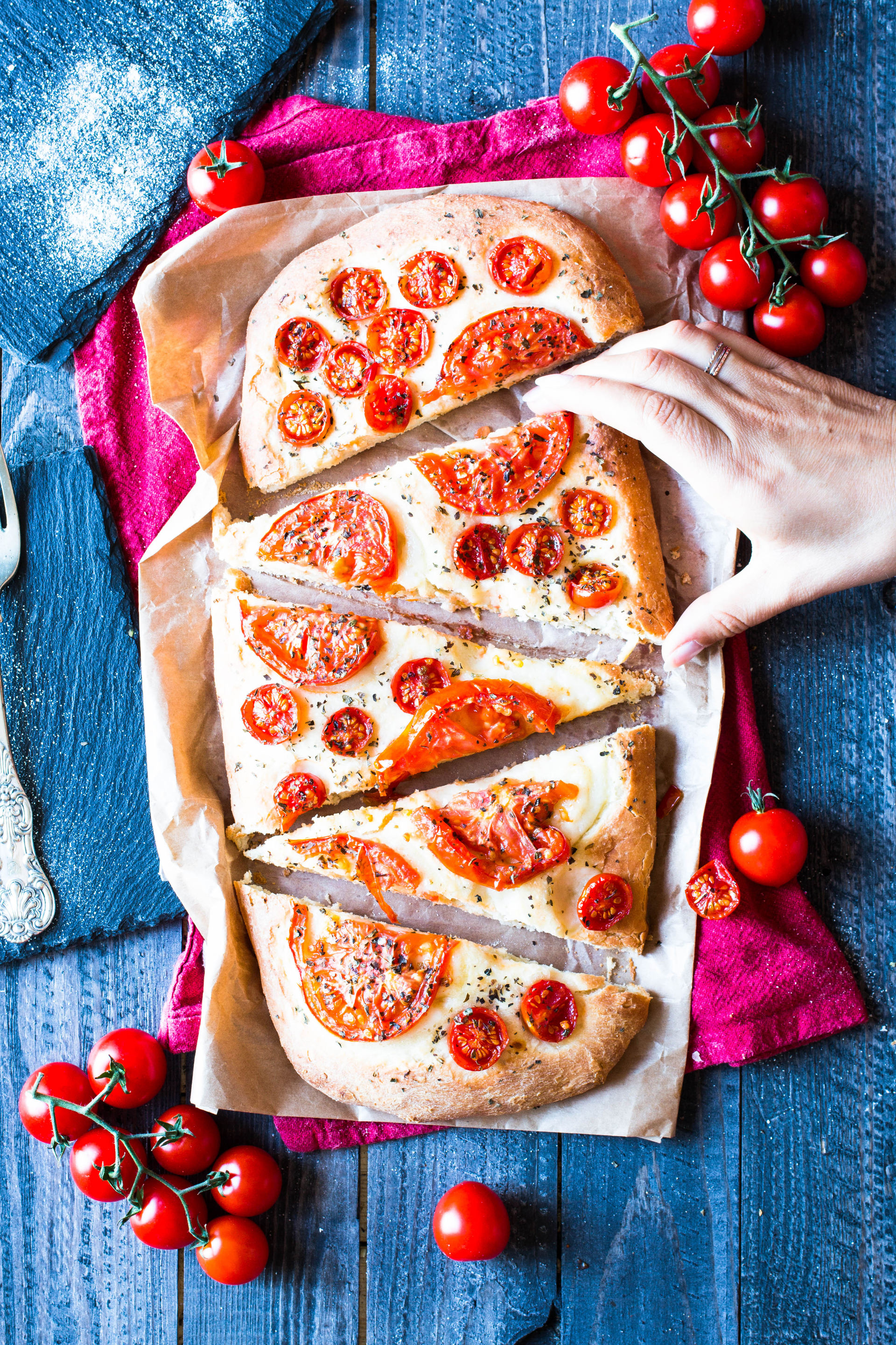 Savory Florentine Herb-Infused Focaccia with Sun-Dried Tomato Relish