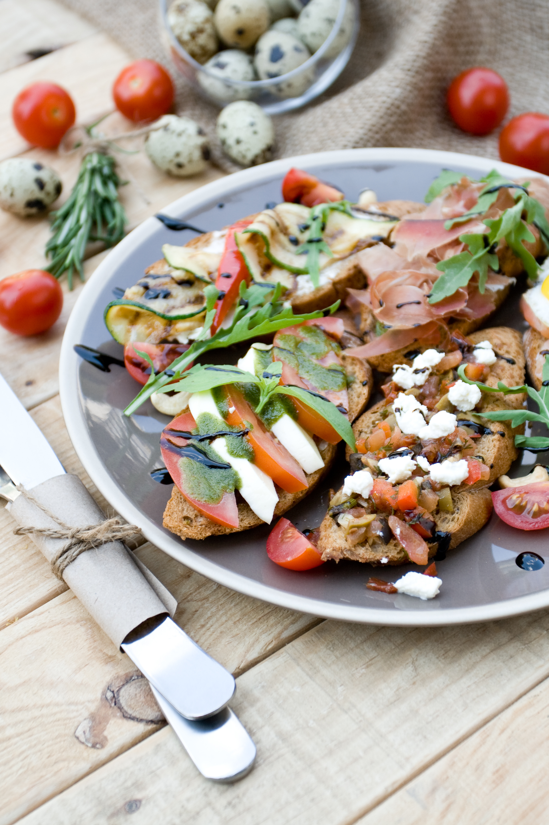 Savory Greek Dakos with Feta and Tomatoes