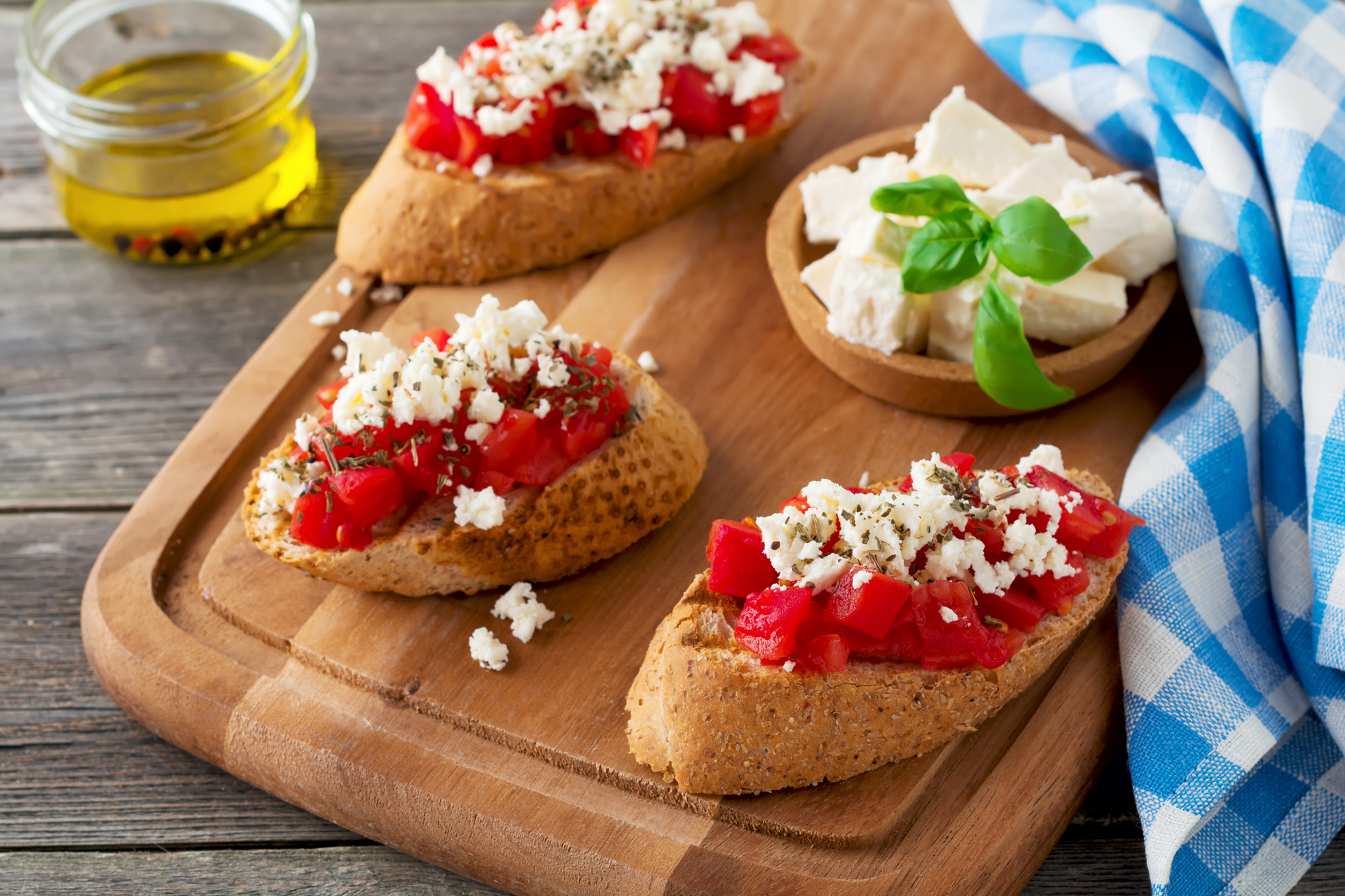 Savory Greek Dakos with Feta and Tomatoes