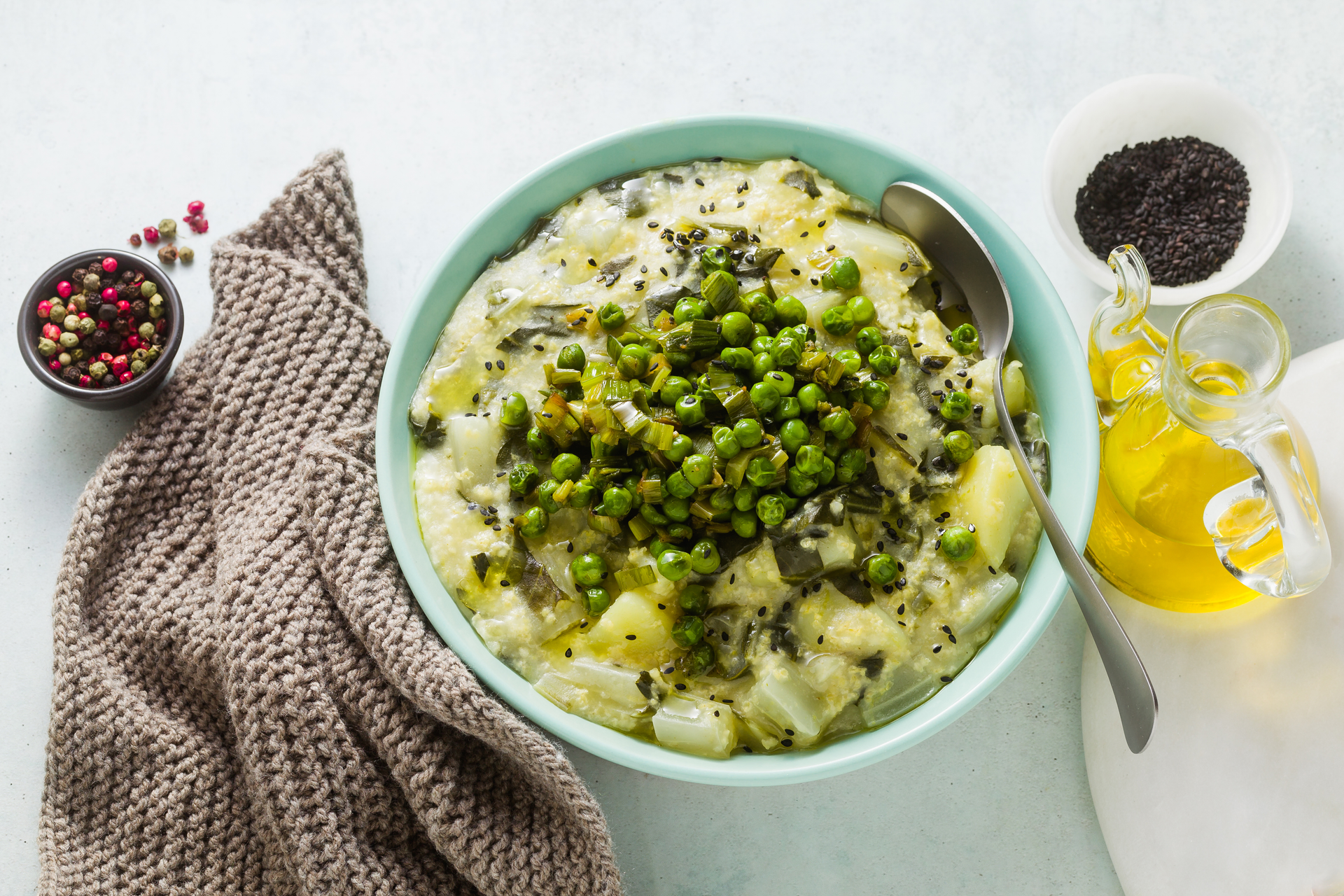 Savory Icelandic Plokkari with Creamed Peas and Onions