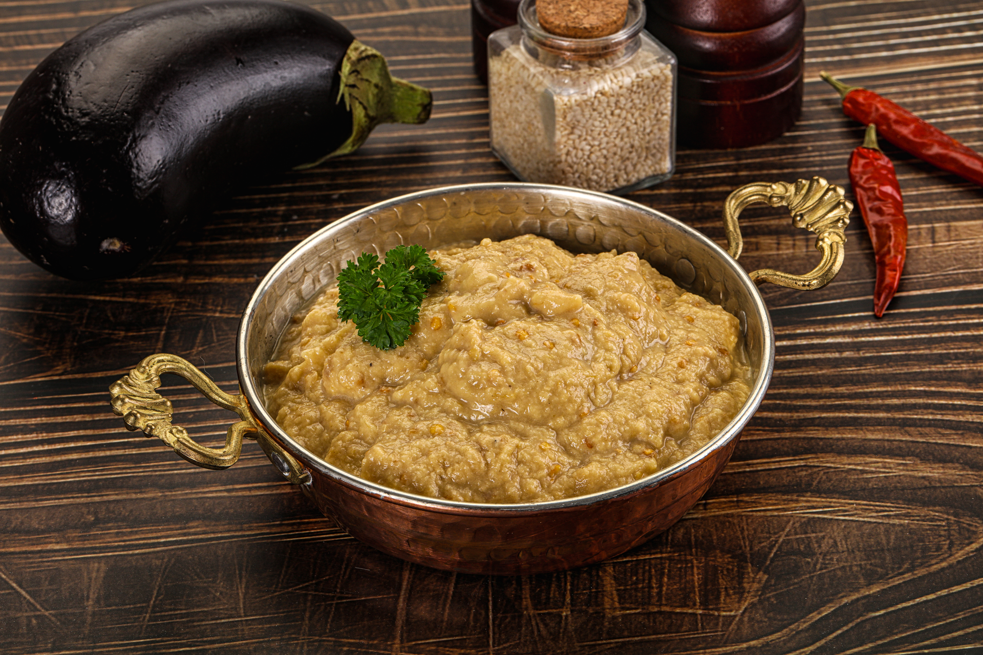 Savory Indian Baingan Bharta with Roasted Eggplant