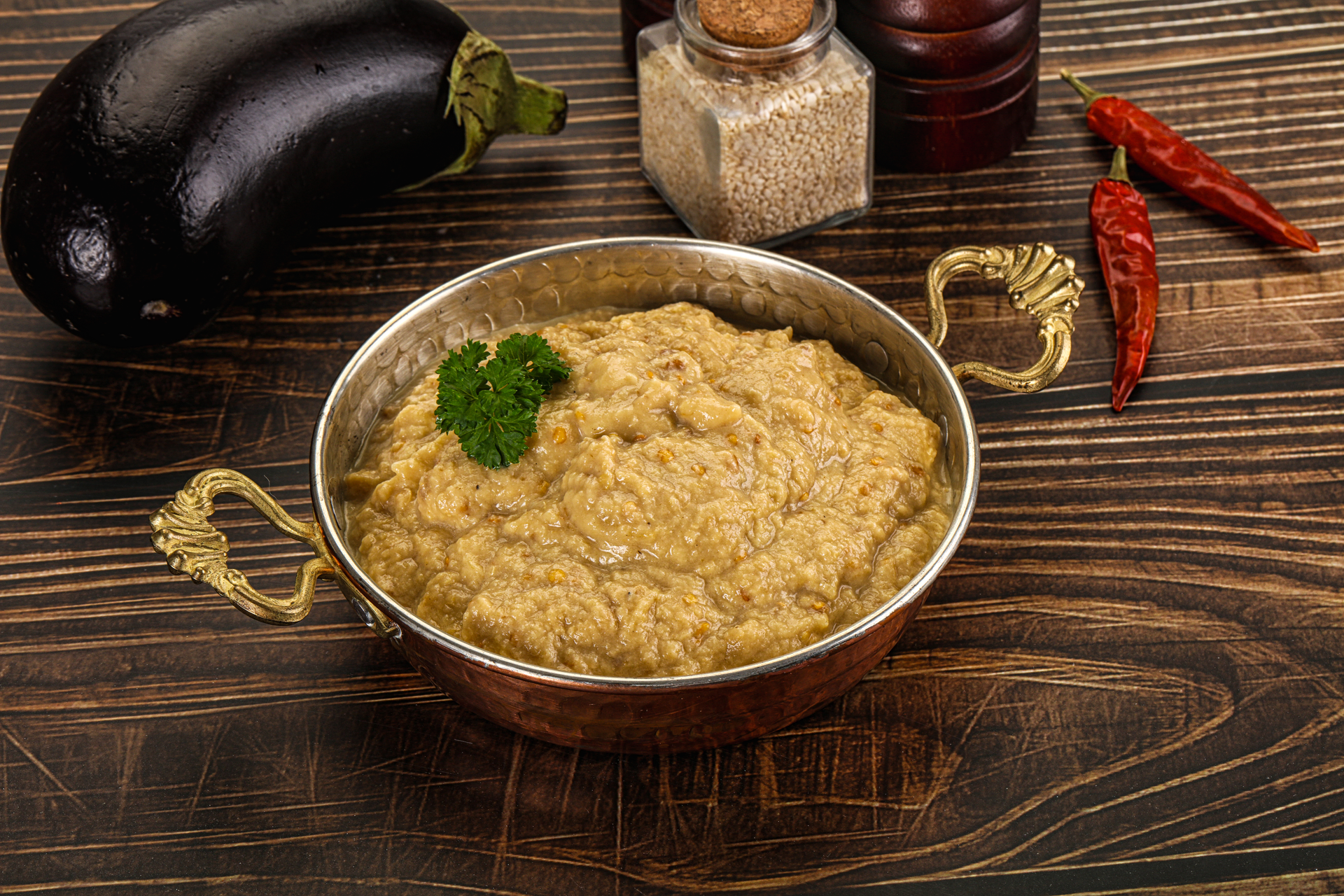 Savory Indian Baingan Bharta with Roasted Eggplant
