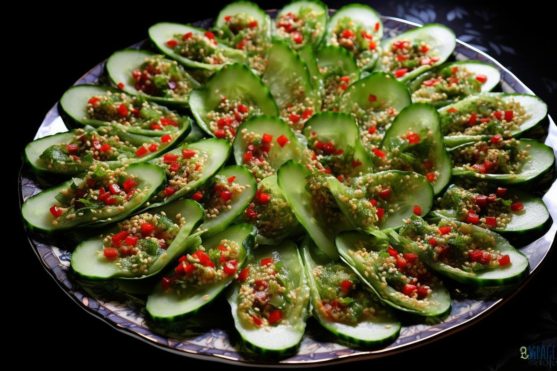 Savory Sichuan Cucumber Salad with Chili Oil Drizzle