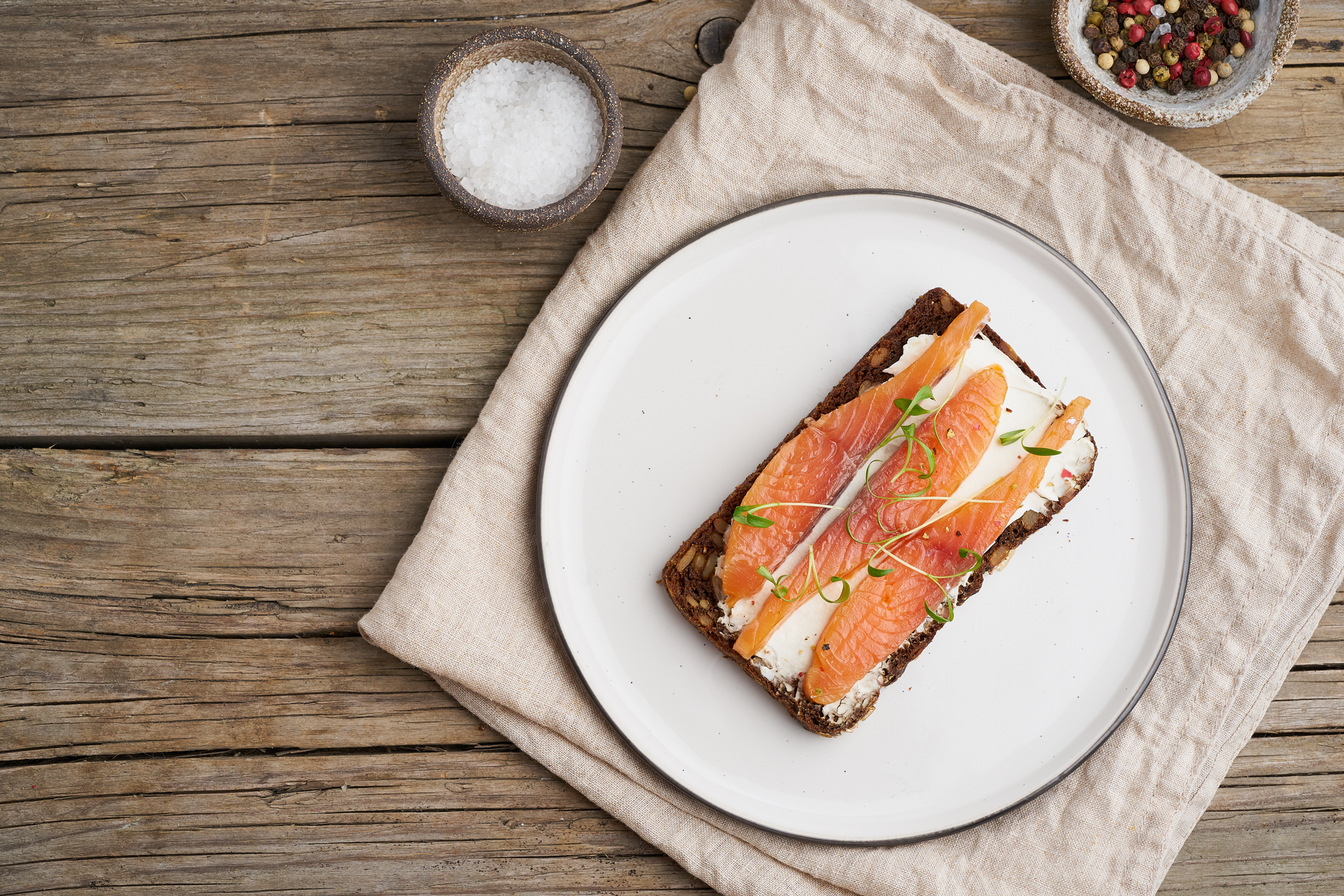 Scandinavian Skagen Toast with Shrimp on Rye