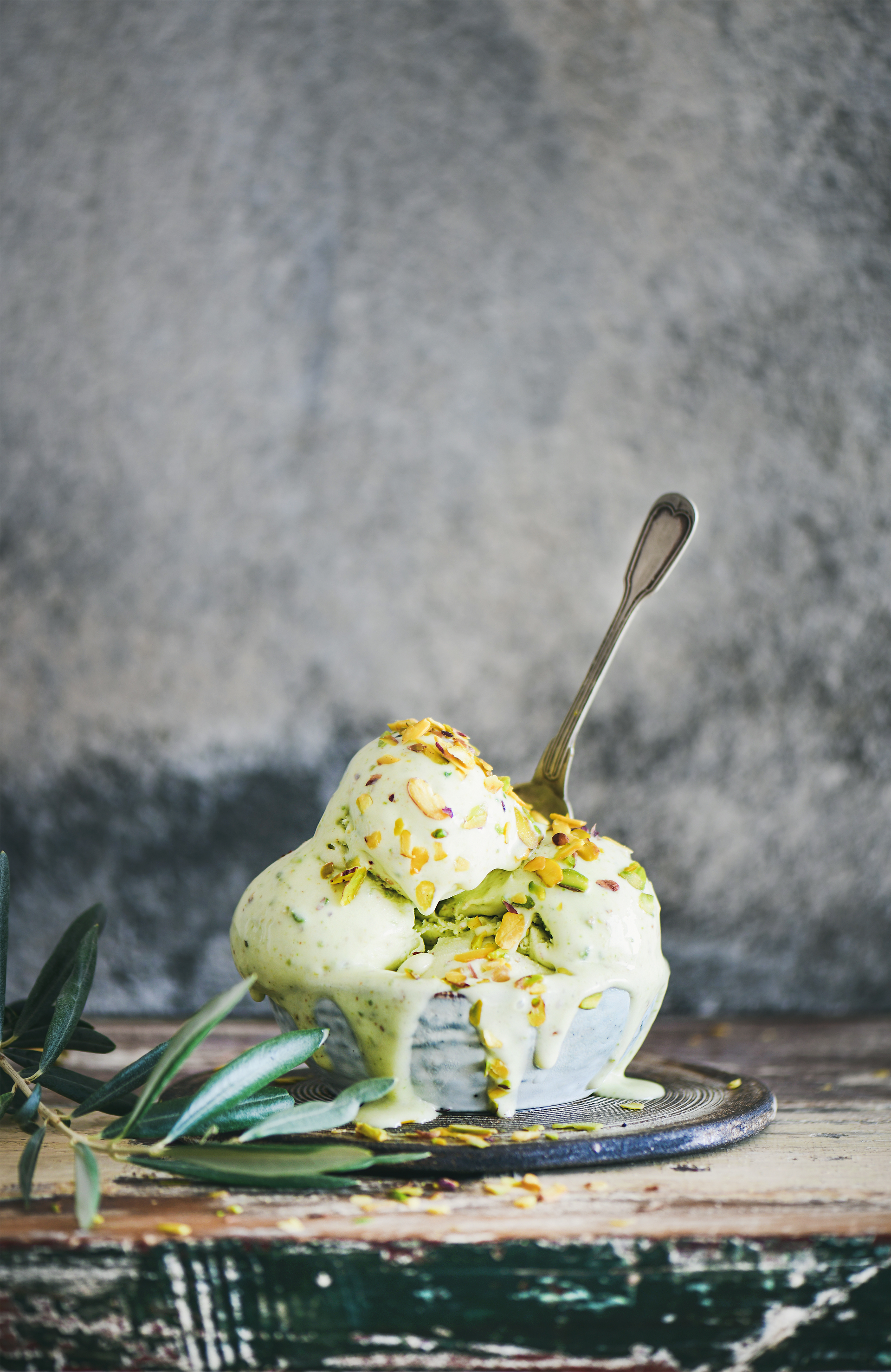 Sicilian Pistachio Gelato with Lemon Zest
