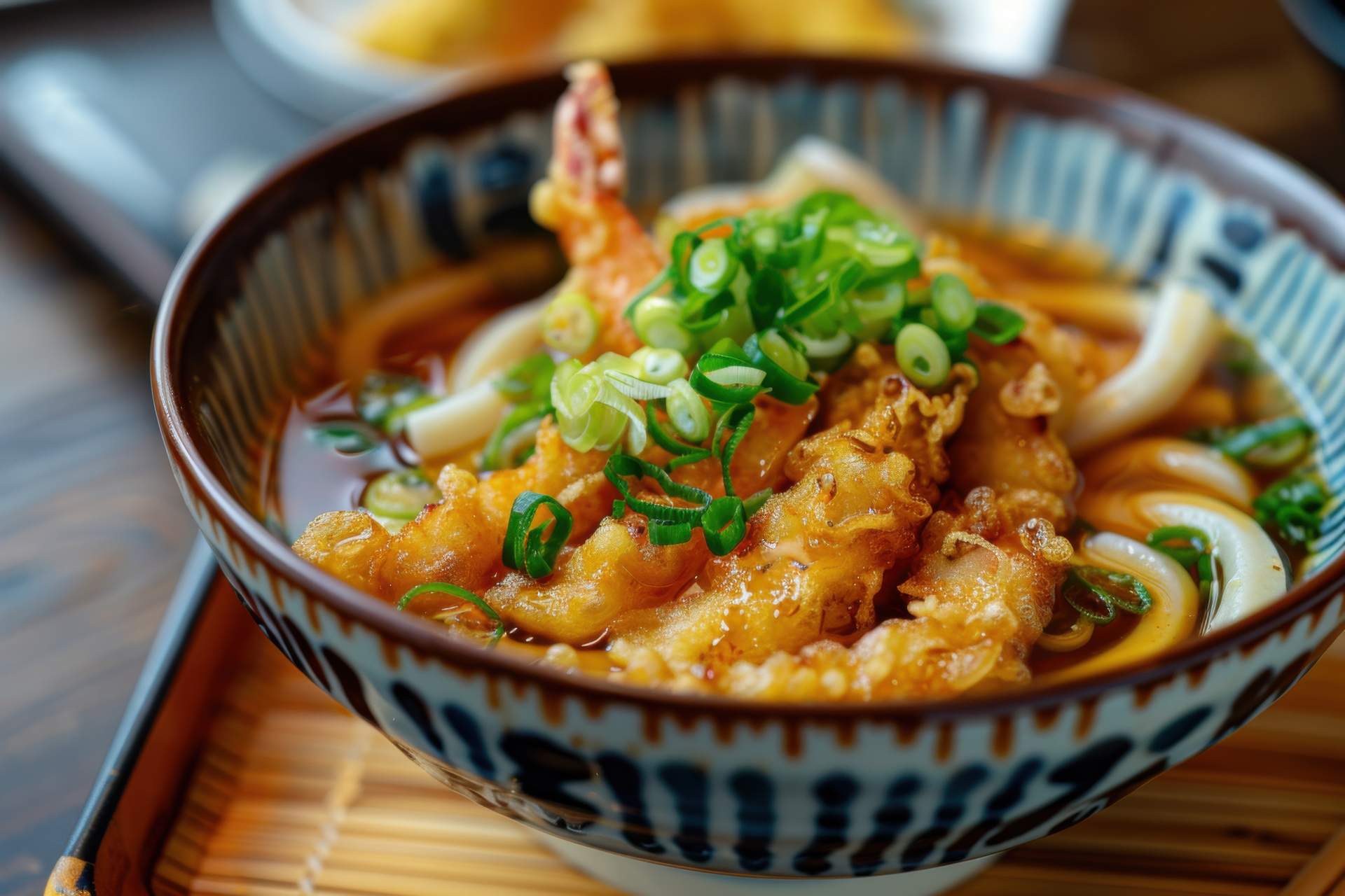 Silken Japanese Curry Udon with Tempura Shrimp