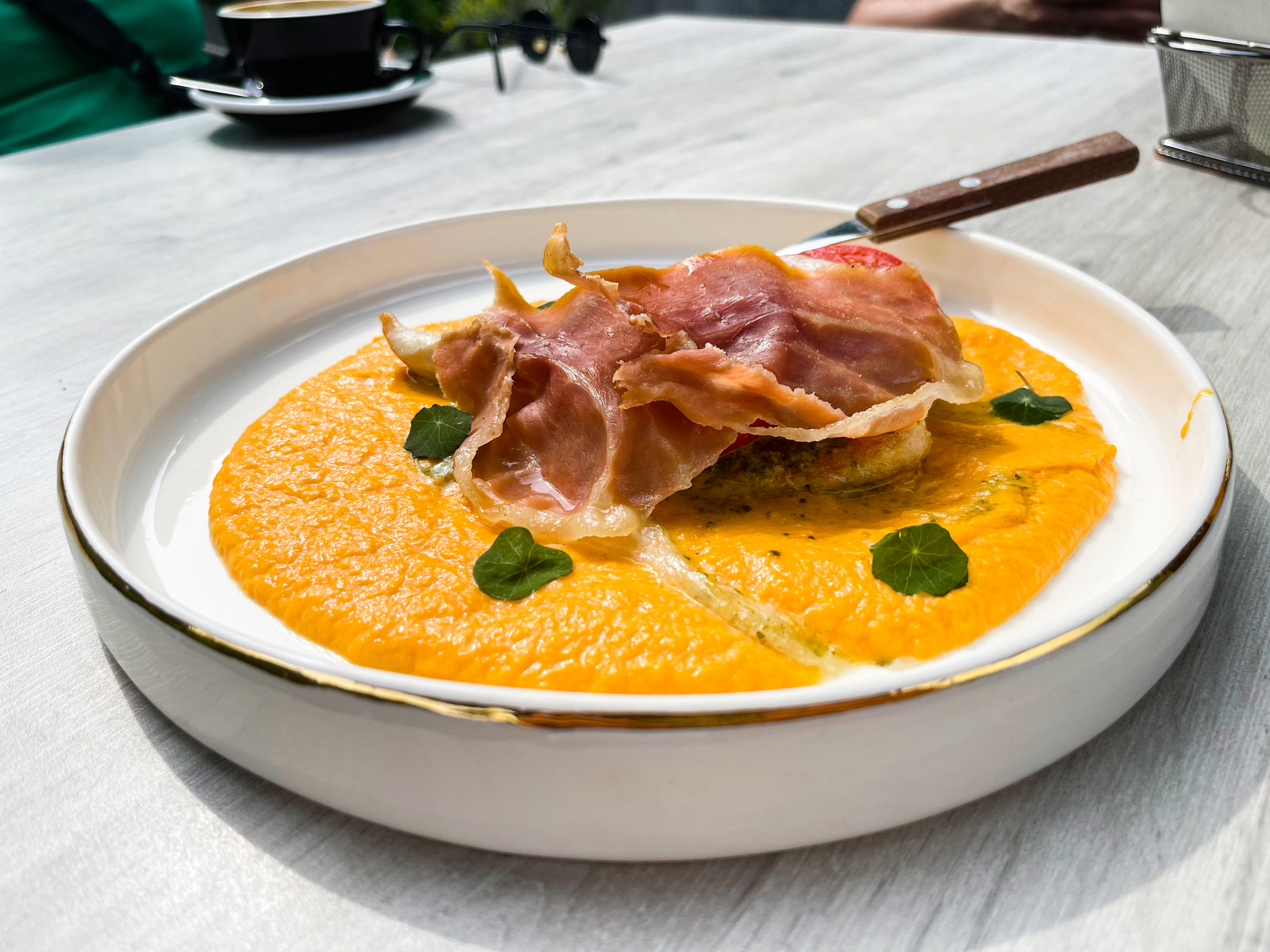 Silken Spanish Iberian Ham Flan with Manchego Sauce