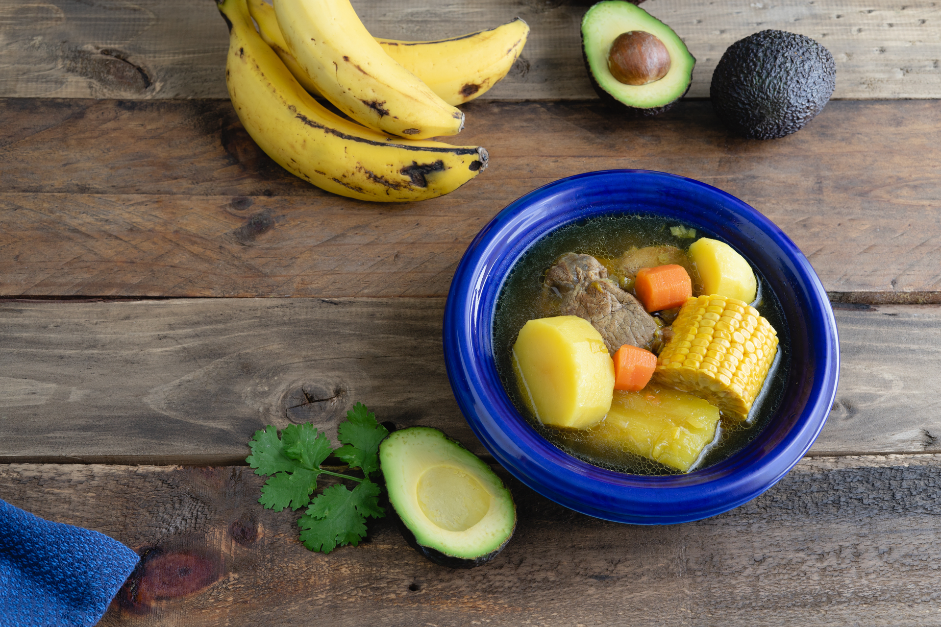 Silky Ecuadorian Aguado de Gallina with Potatoes and Avocado