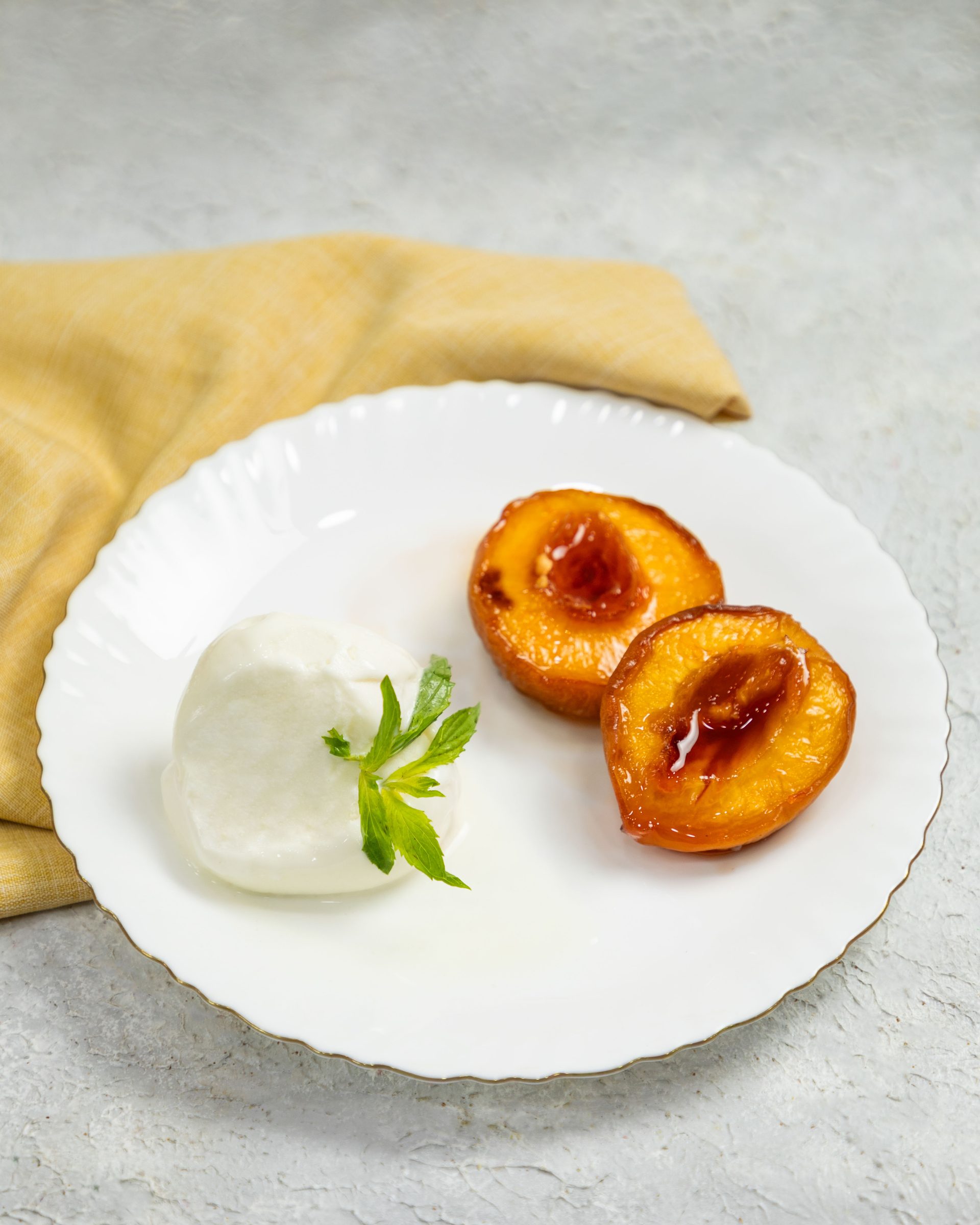 Silky Turkish Kaymak with Honeyed Apricots
