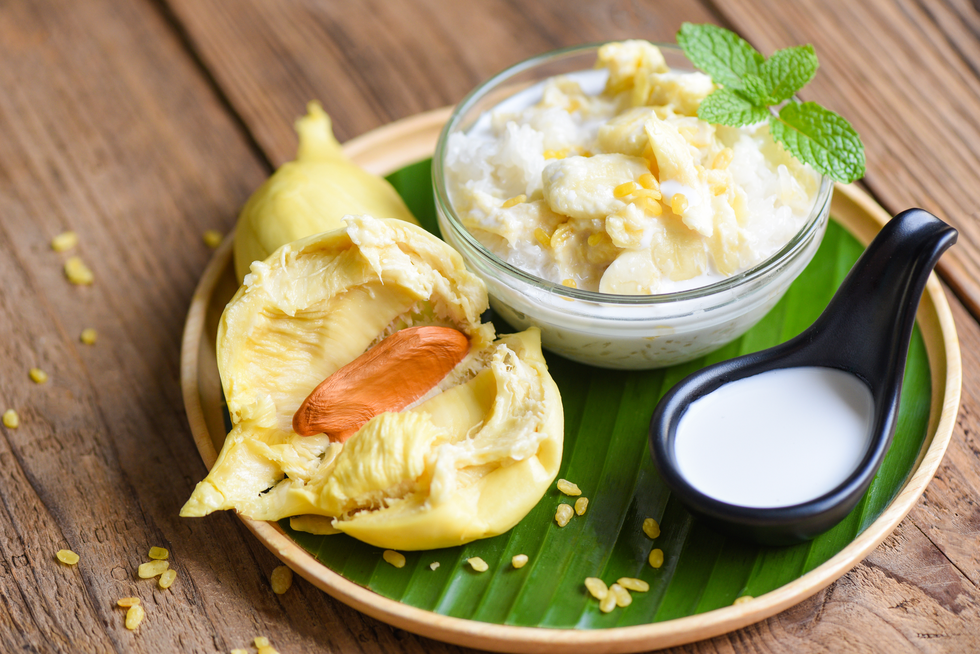Silky Vietnamese Durian Custard with Coconut Sauce