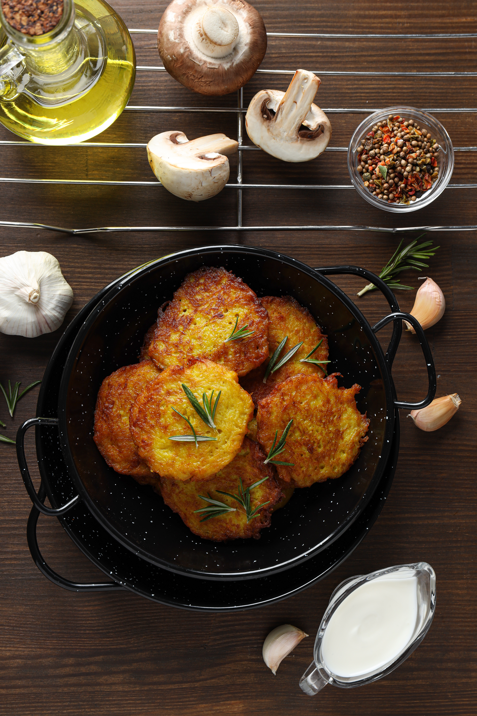 Sizzling Corsican Brocciu Fritter with Herb Garnish