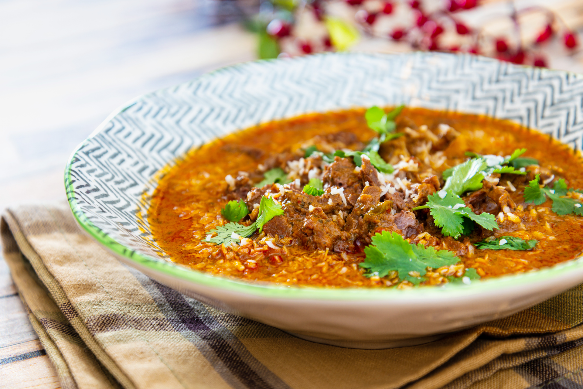 Smoked Indian Lentil and Amaranth Soup with Toasted Spices