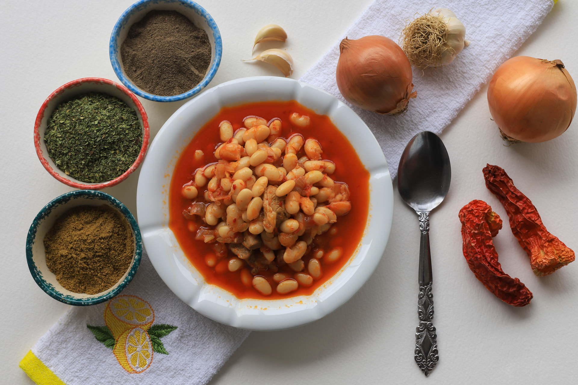 Smoky Algerian Loubia with Cumin and Chili Oil