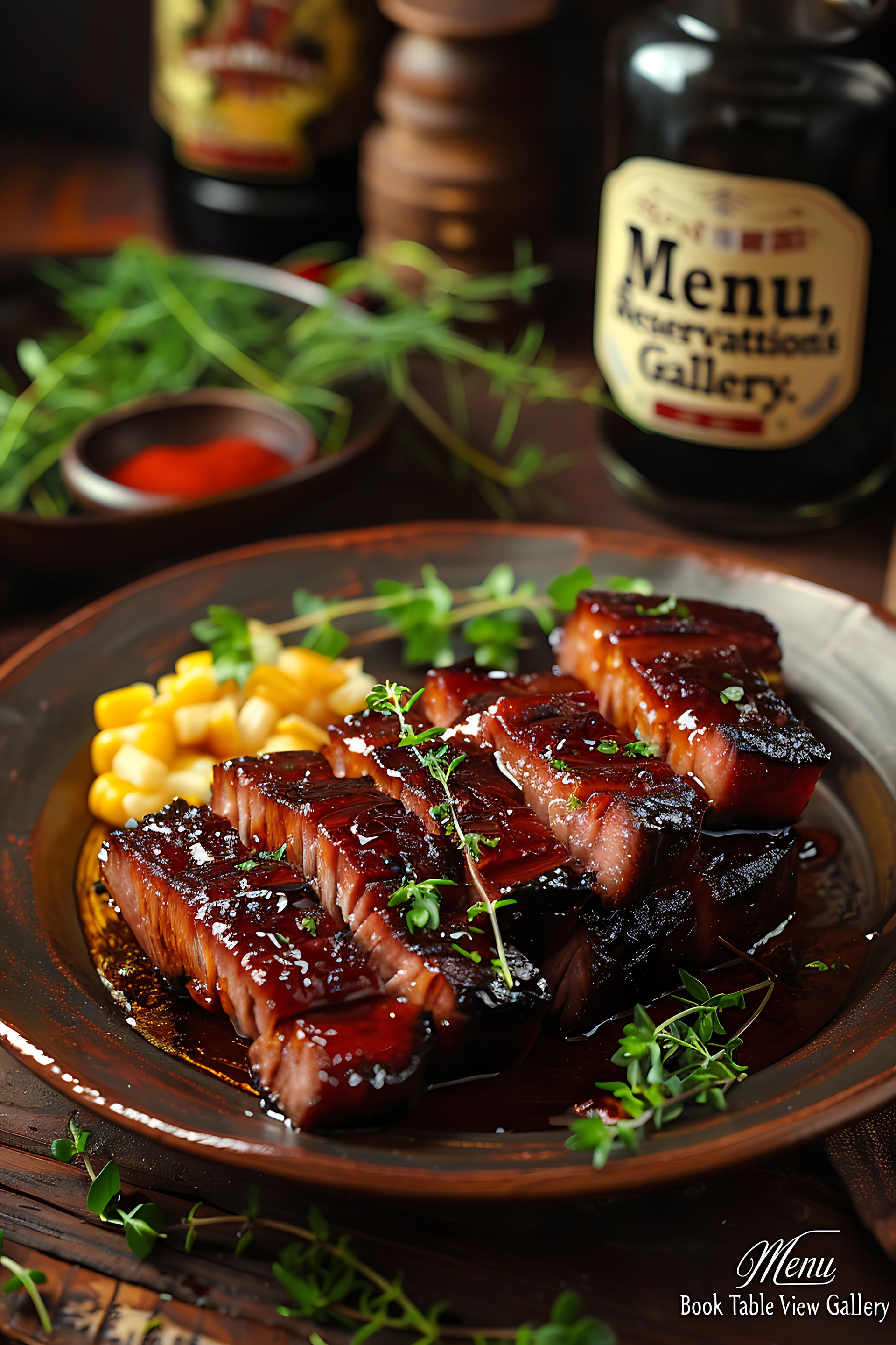 Smoky American BBQ Brisket with Bourbon Glaze