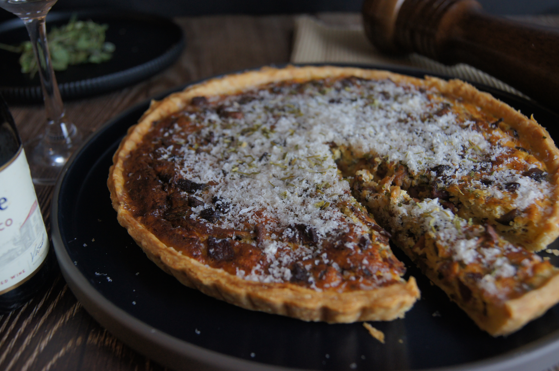Smoky Basque Idiazabal Cheese Tart with Shallot Marmalade