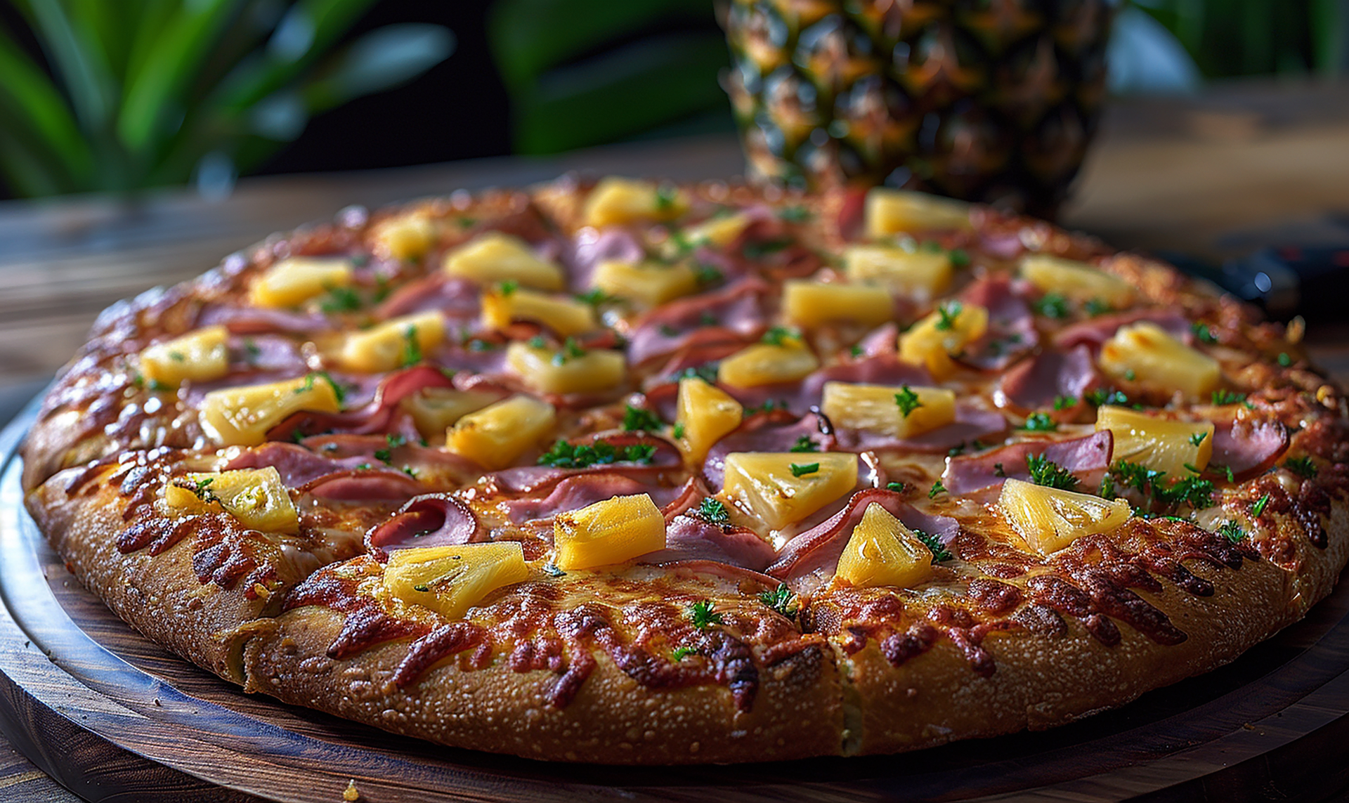 Smoky Brazilian Feijoada Pizza with Grilled Pineapple