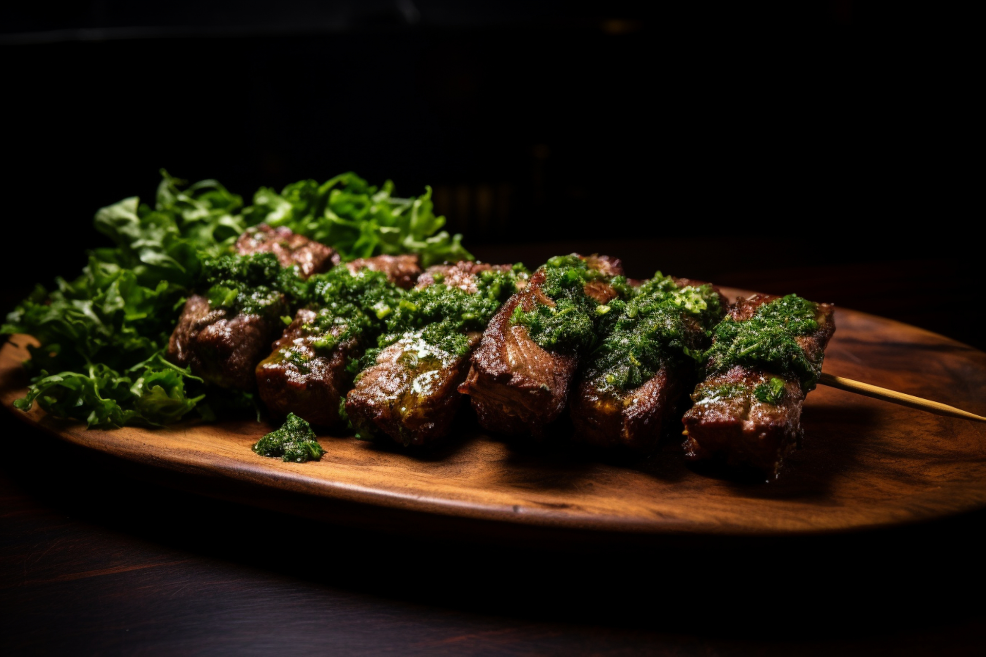 Smoky Brazilian Picanha Skewers with Chimichurri Sauce