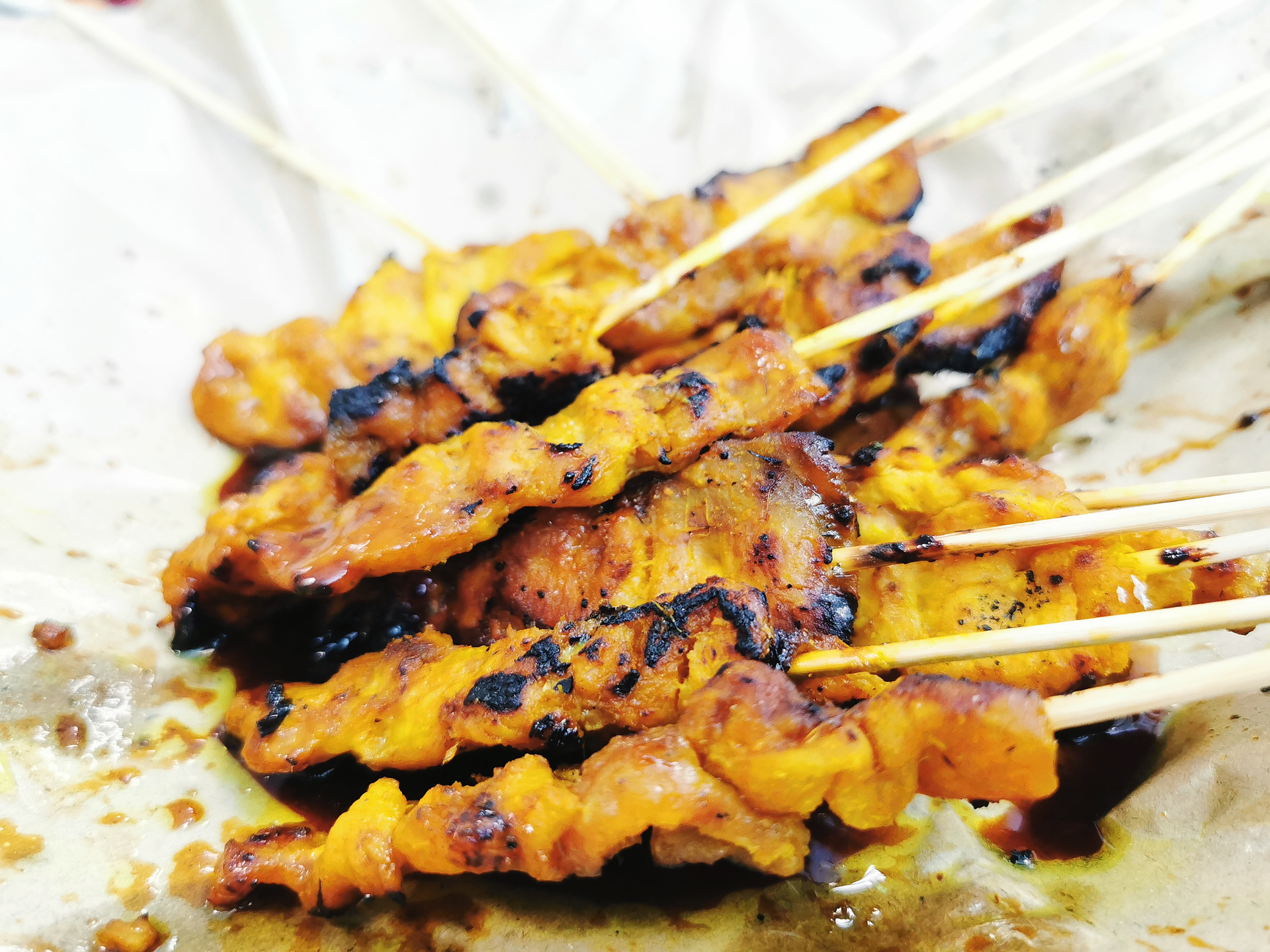 Smoky Filipino Inasal Chicken Skewers with Calamansi Glaze