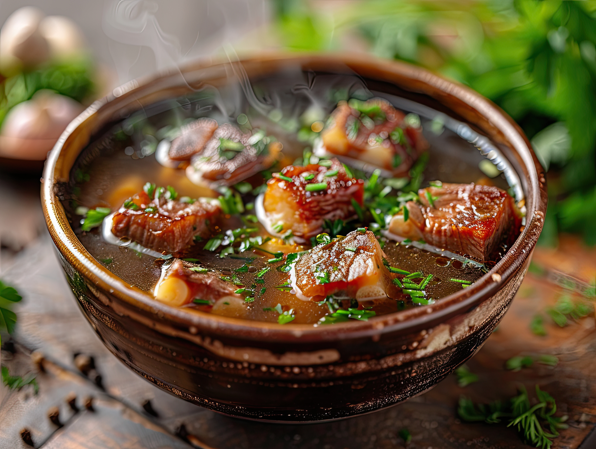 Smoky Hungarian Pörkölt with Caraway and Parsley Dumplings