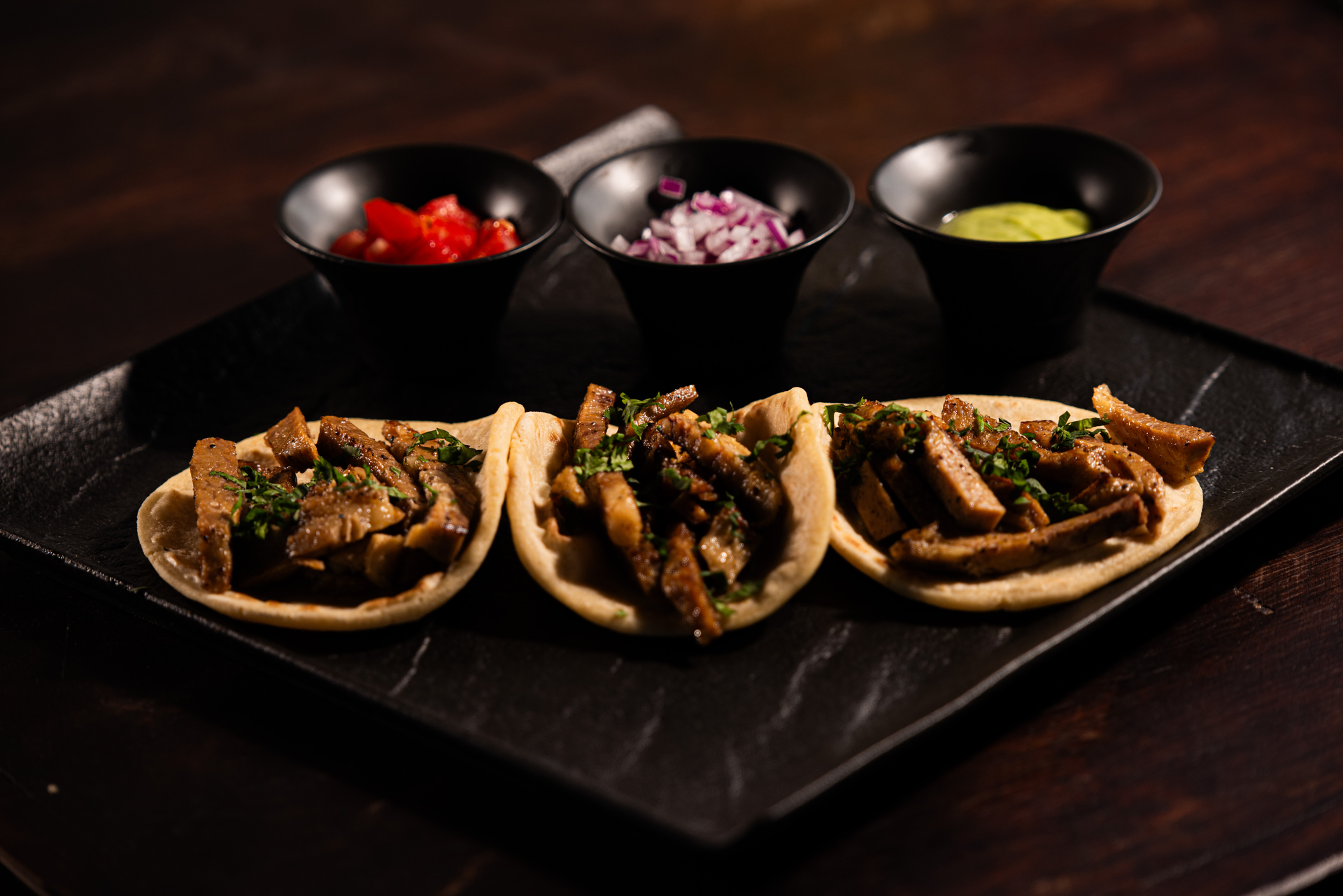 Smoky Korean Bulgogi Tacos with Kimchi Relish