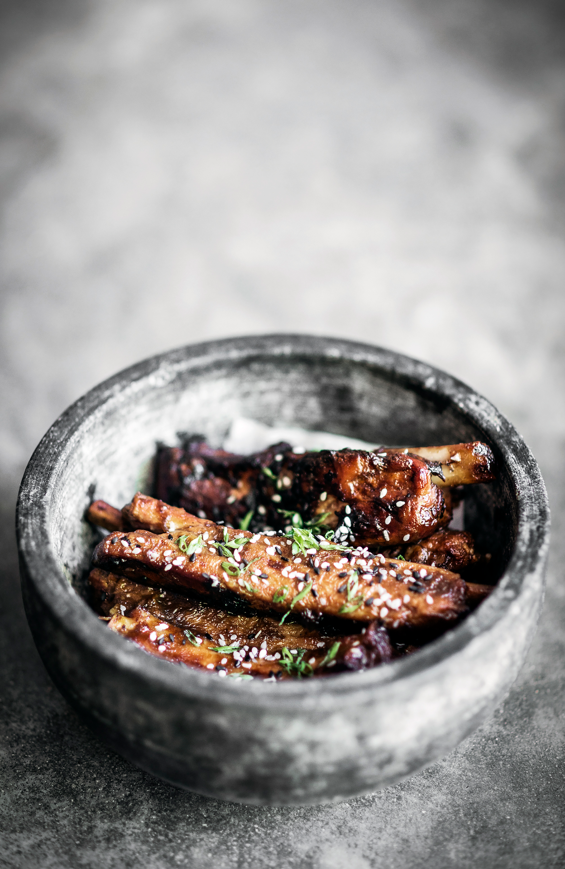 Smoky Korean Galbi with Sesame Marinade