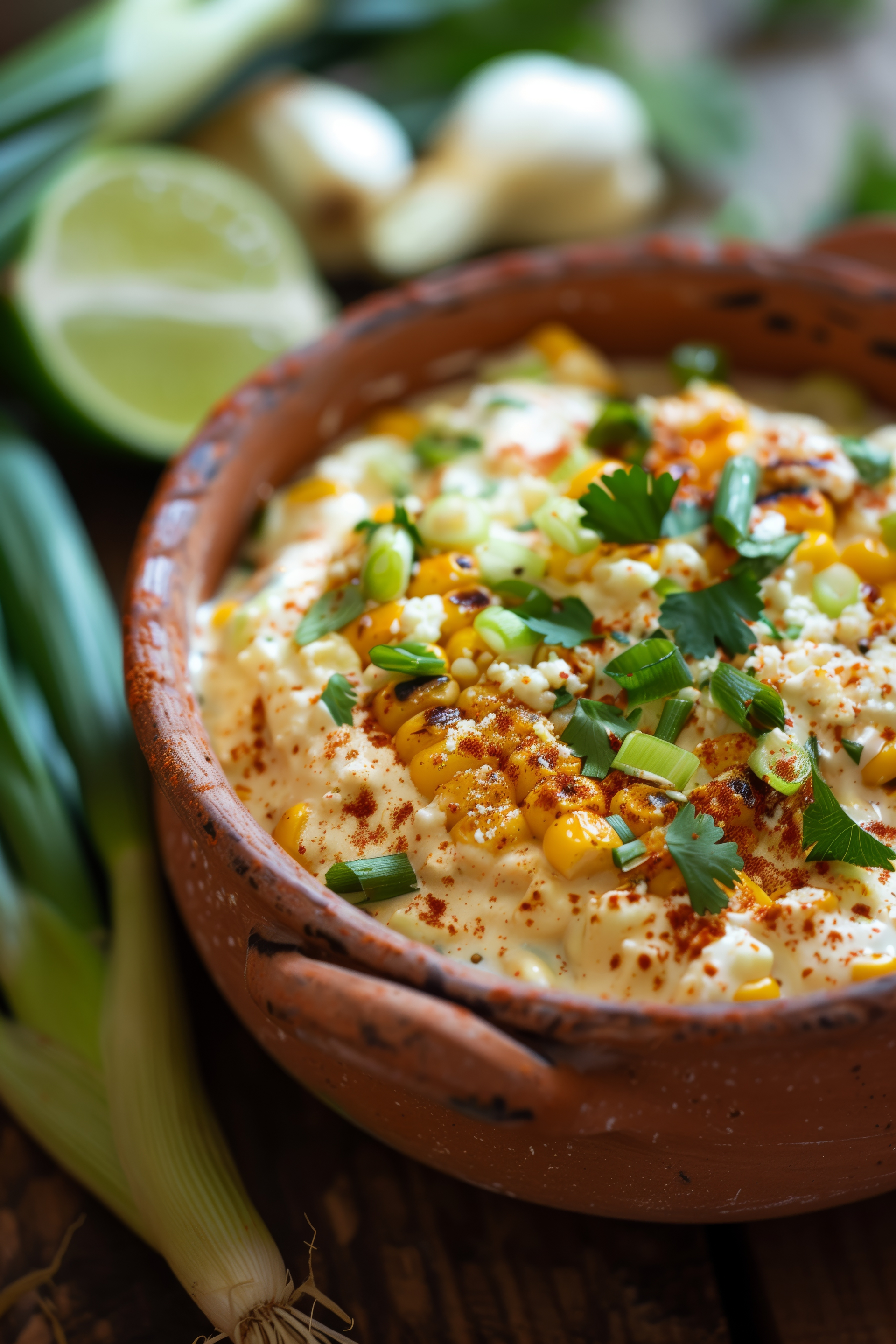 Smoky Mexican Elote Corn Dip with Cotija Cheese