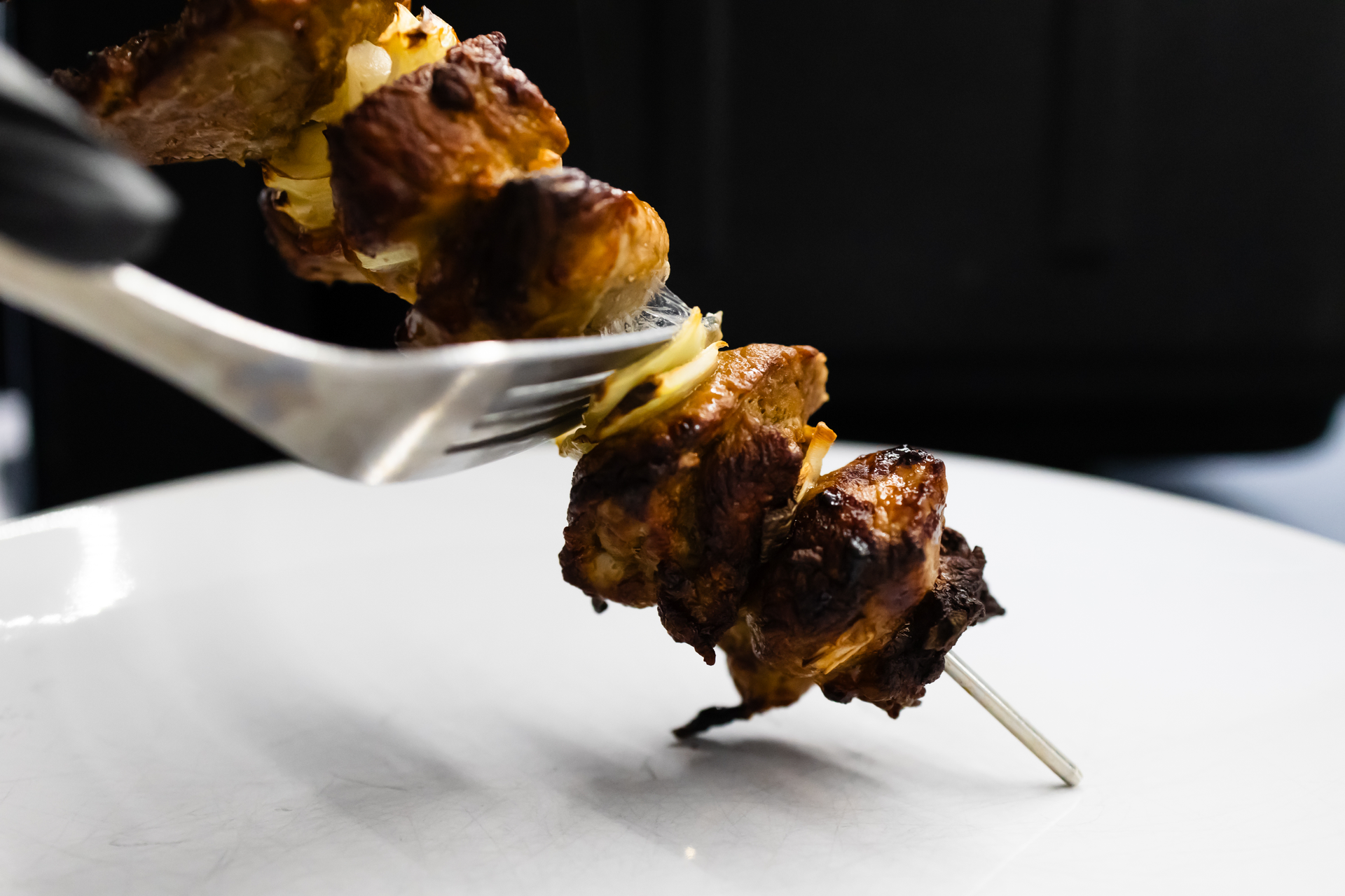 Smoky Peruvian Anticuchos with Aji Sauce