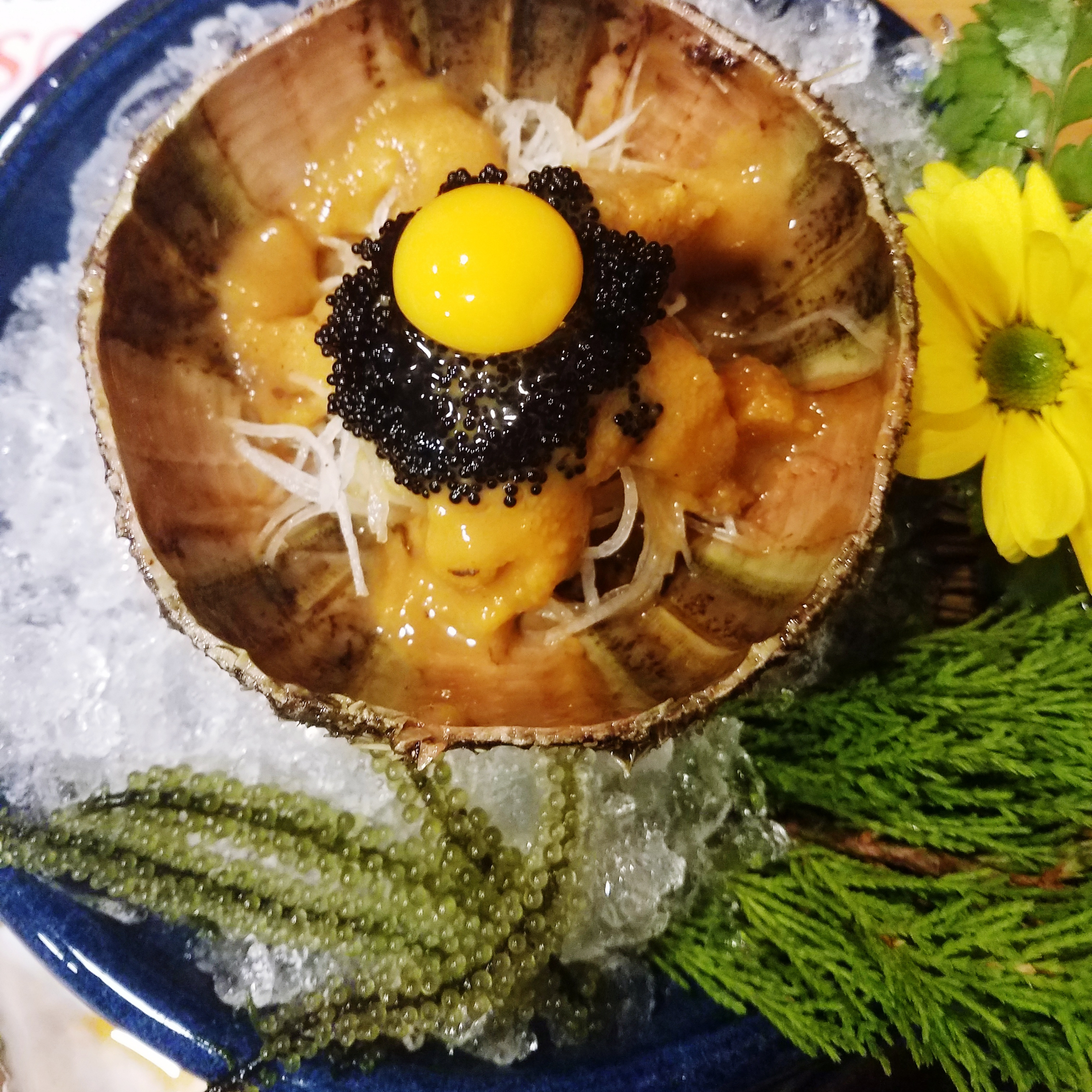 Smoky Peruvian Causa Santa Rosa with Quail Egg Garnish